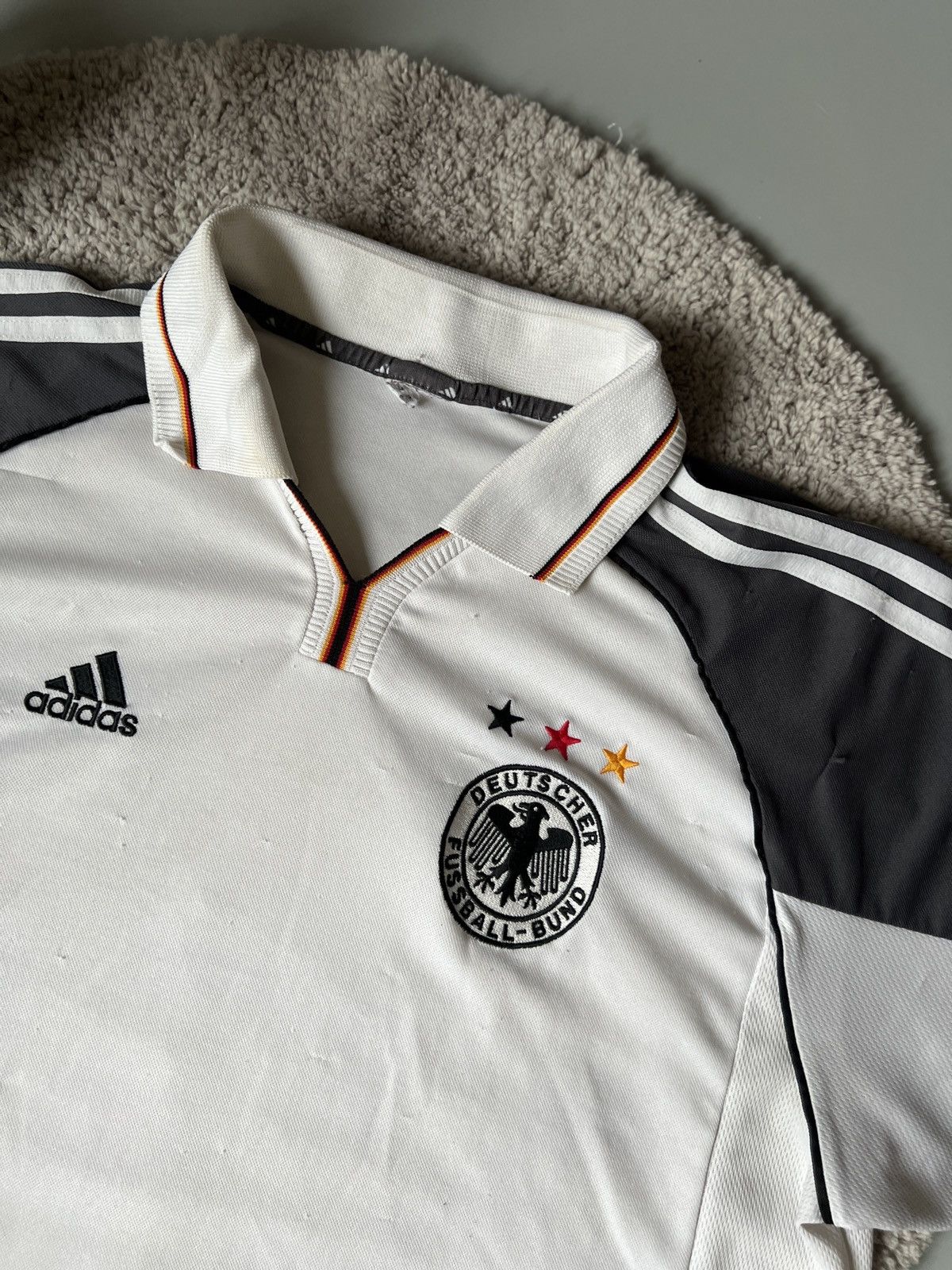 Adidas × Vintage Adidas Deutscher Fussball Bund 2000-2001 Home Jersey Vintage Size US L / EU 52-54 / 3 - 8 Thumbnail