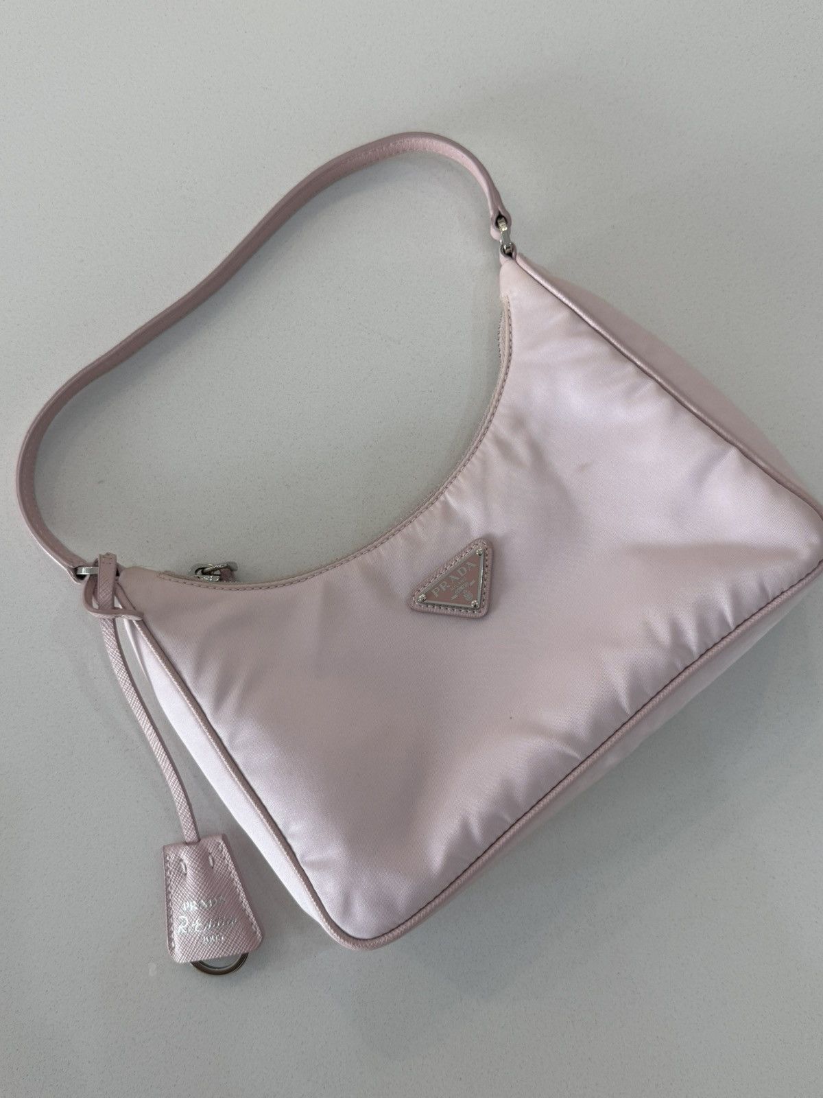 Prada Prada Re-Nylon & Saffiano leather bag in Alabaster Pink Size ONE SIZE - 2 Thumbnail