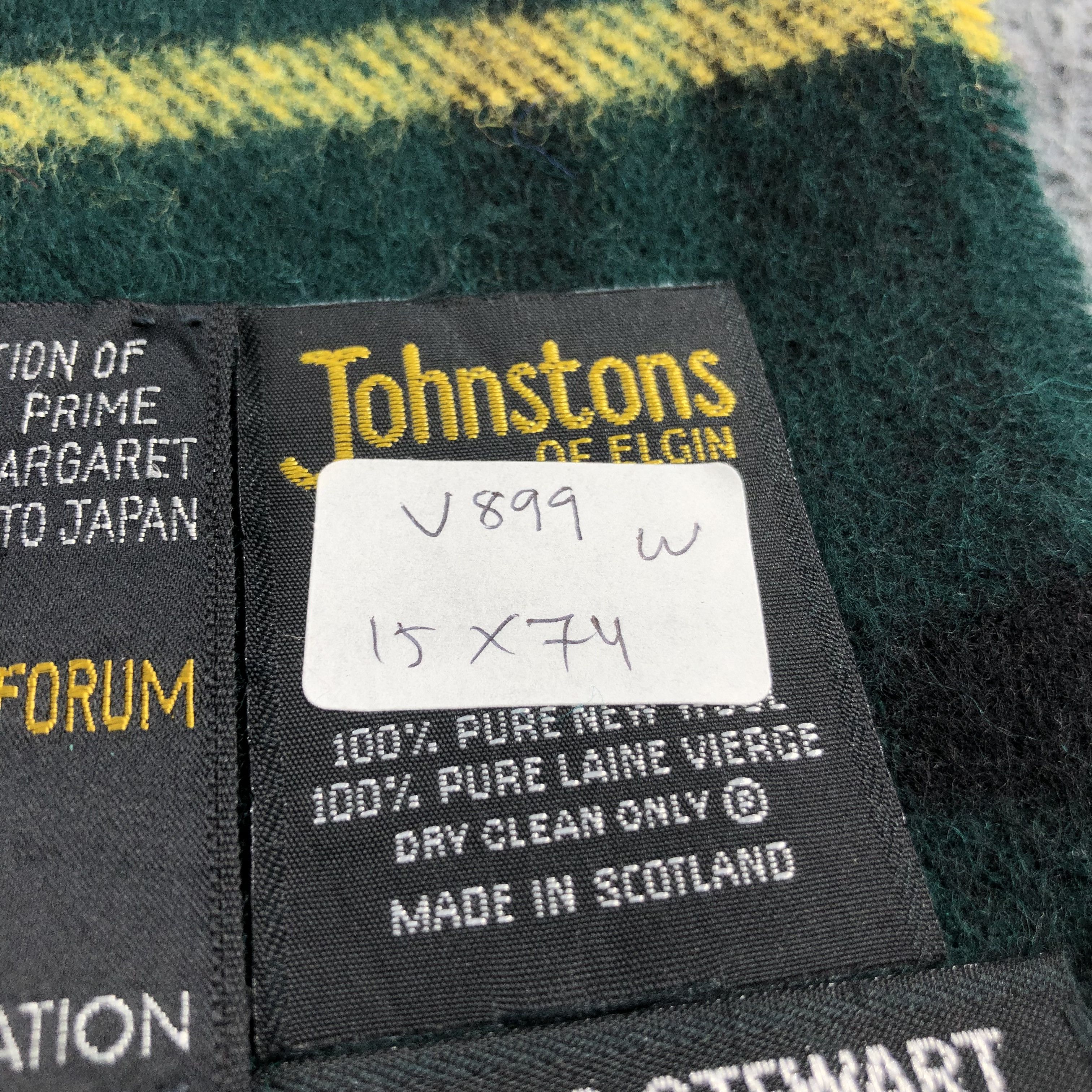 Johnstons Of Elgin Johnstons of Elgin Tartan Wool Scarf Muffler V899 Size ONE SIZE - 5 Thumbnail
