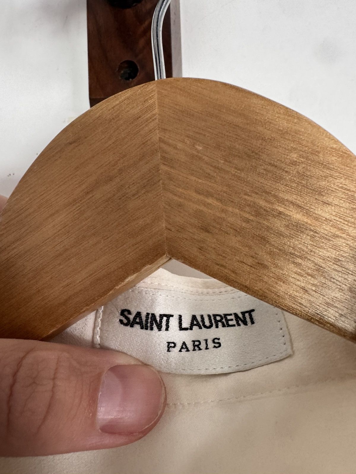 Saint Laurent Paris Silk Ivory Shirt Size US XS / EU 42 / 0 - 3 Thumbnail