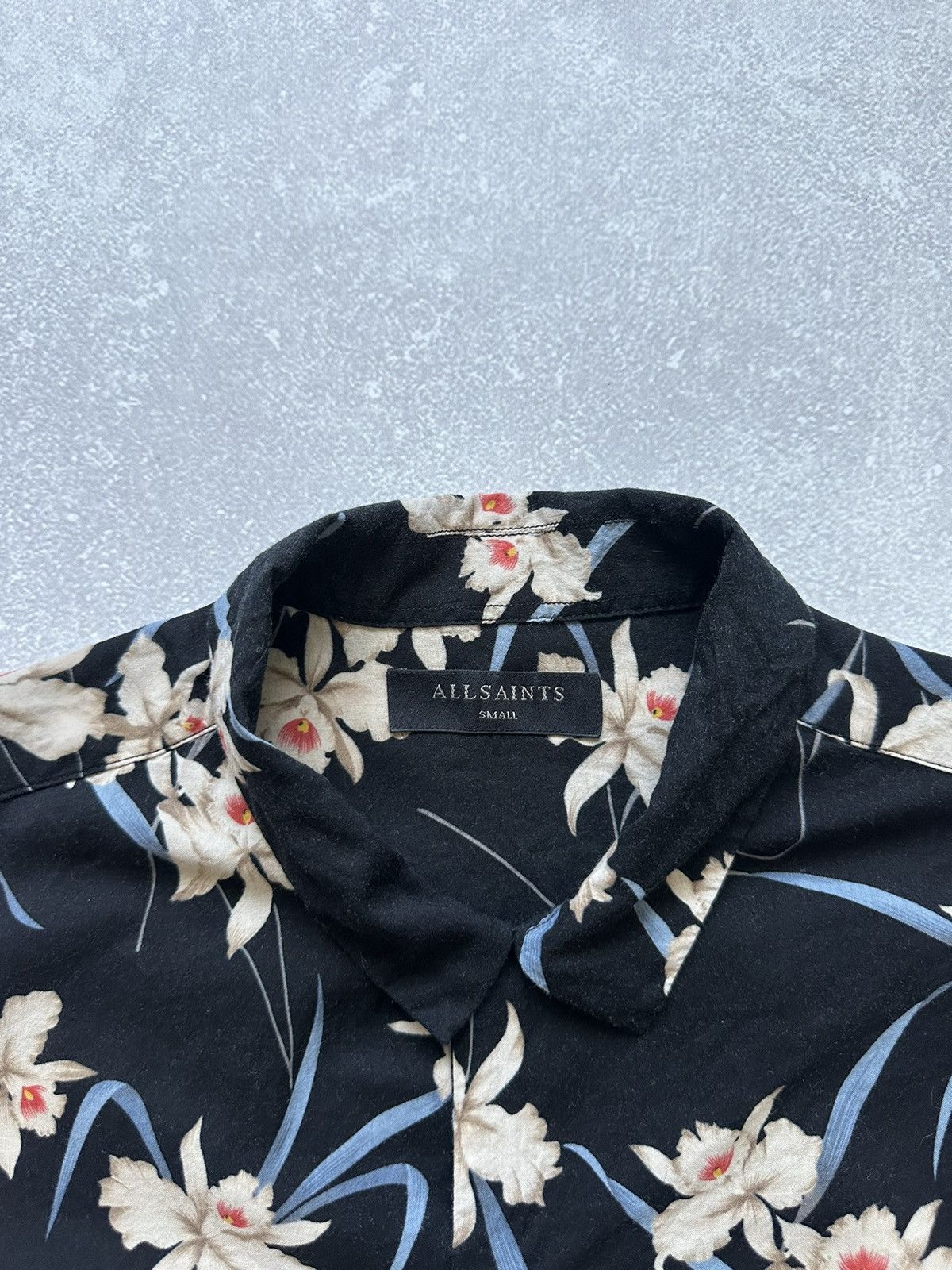 Allsaints AllSaints Mens S Short Sleeve Hawaiian Shirt Floral Art Size US S / EU 44-46 / 1 - 3 Thumbnail