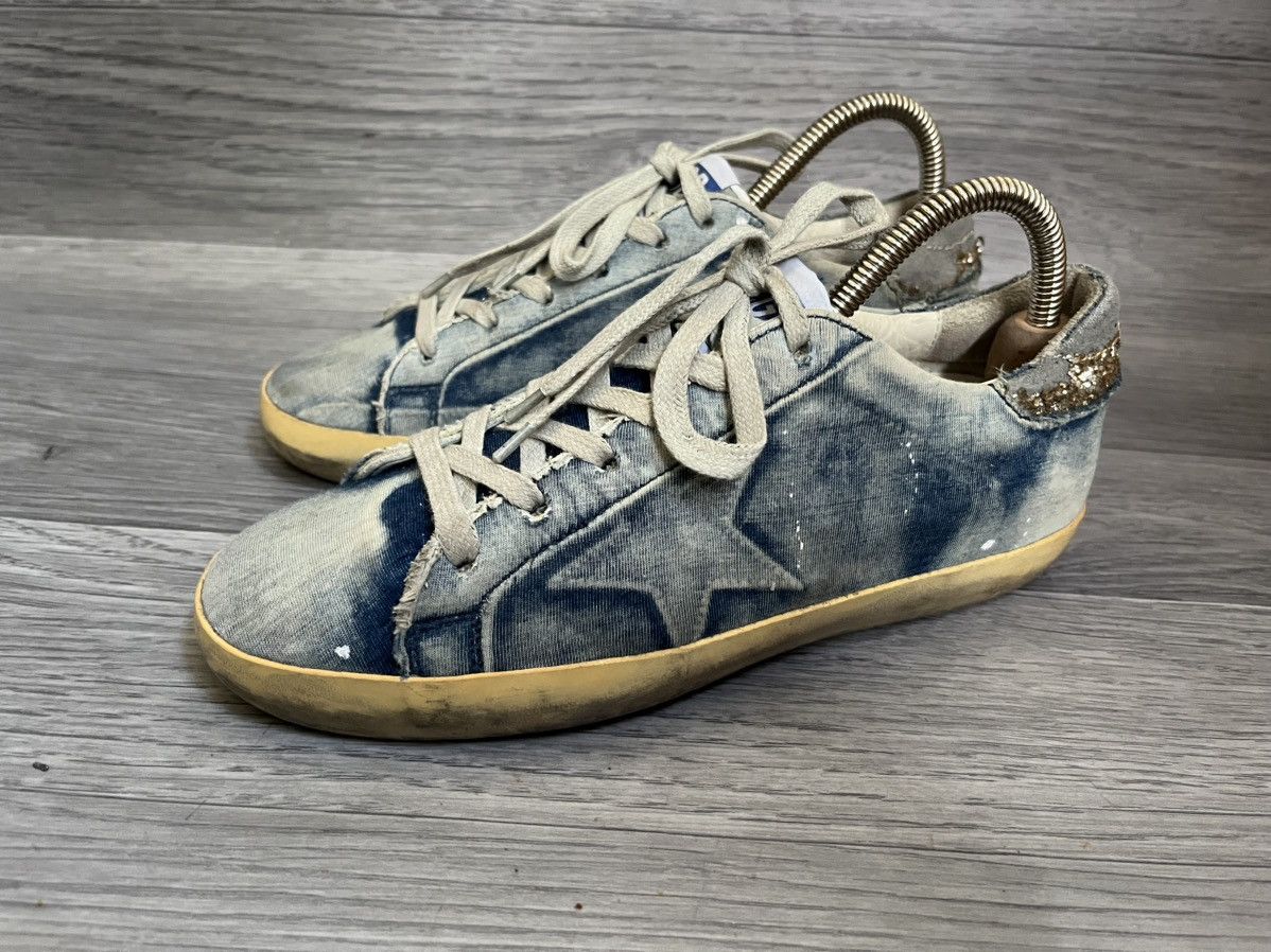 Golden Goose Golden goose superstar denim washed low top sneakers sz 37 Size US 7 / IT 37 - 2 Thumbnail