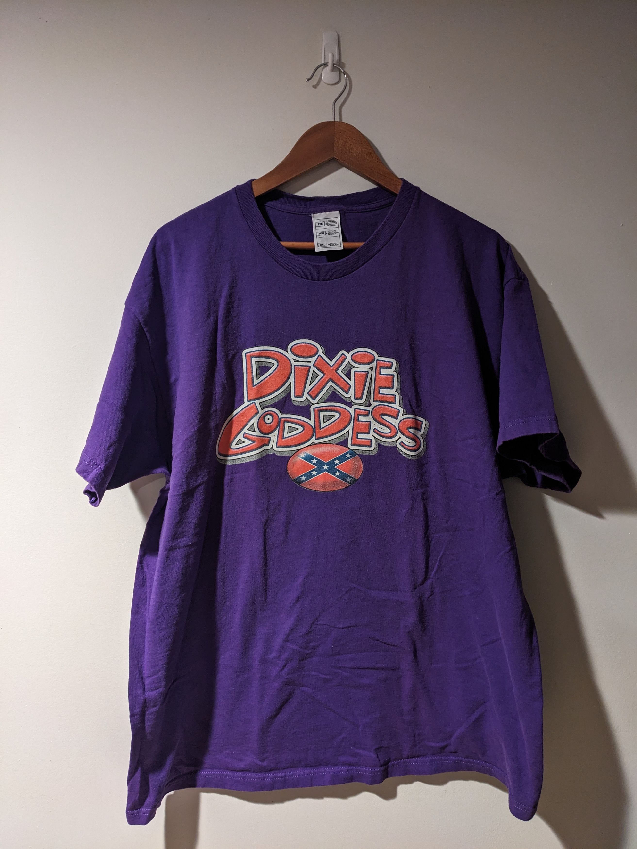 Fruit Of The Loom × Vintage Vintage 90s Dixie Goddess Redneck Country XX-Large T-Shirt Size US XXL / EU 58 / 5 - 1 Thumbnail