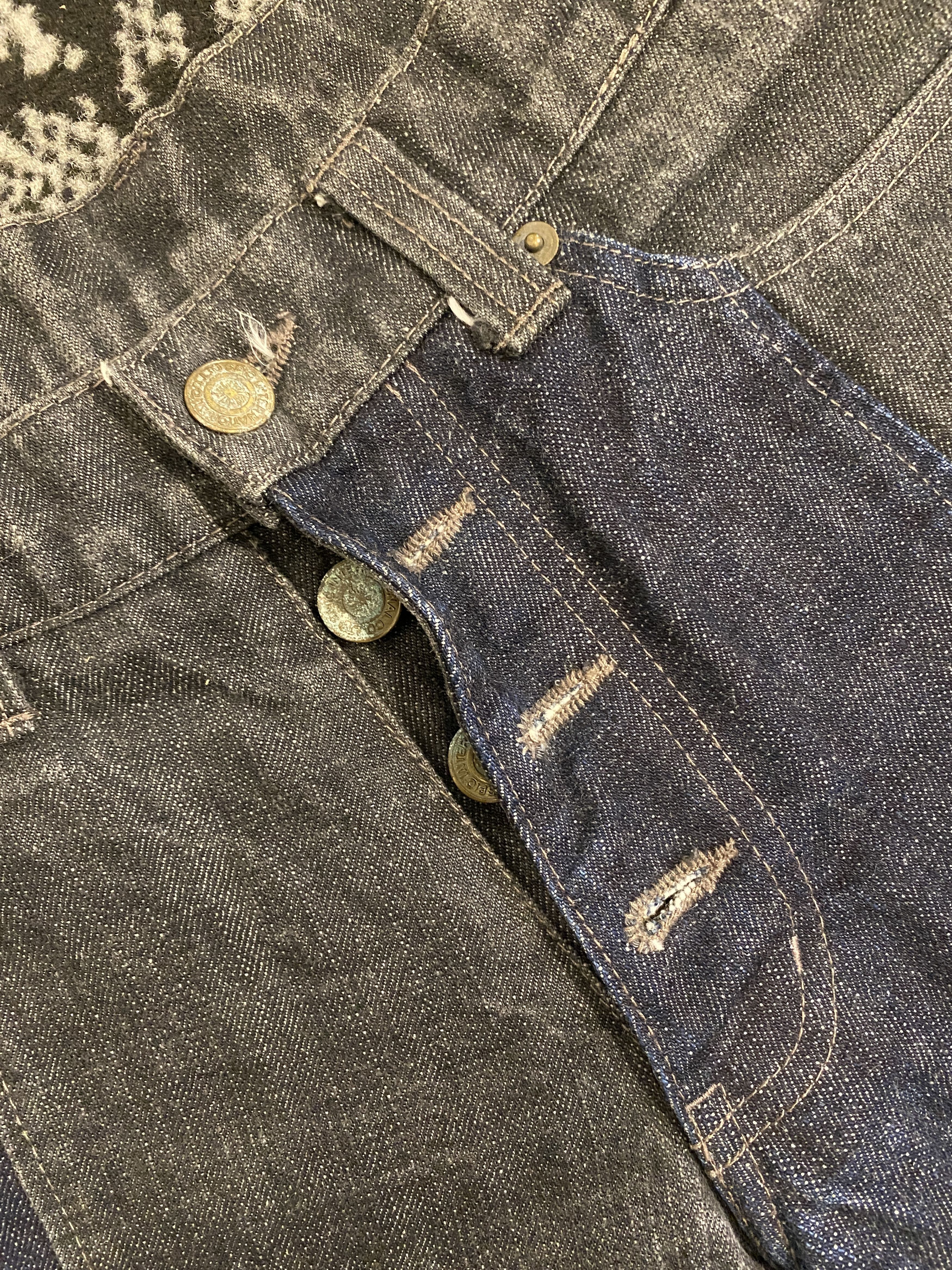 Tornado Mart Tornado Mart Patch Patchwork Denim Jeans Gray Blue Vintage Size US 30 / EU 46 - 4 Thumbnail