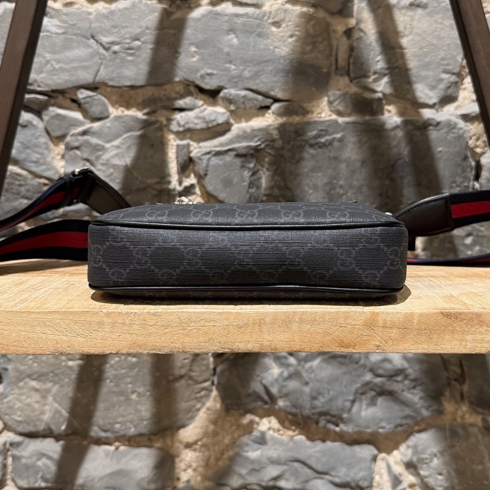 Gucci Gucci Black GG Supreme Small Crossbody Messenger Bag Size ONE SIZE - 5 Thumbnail