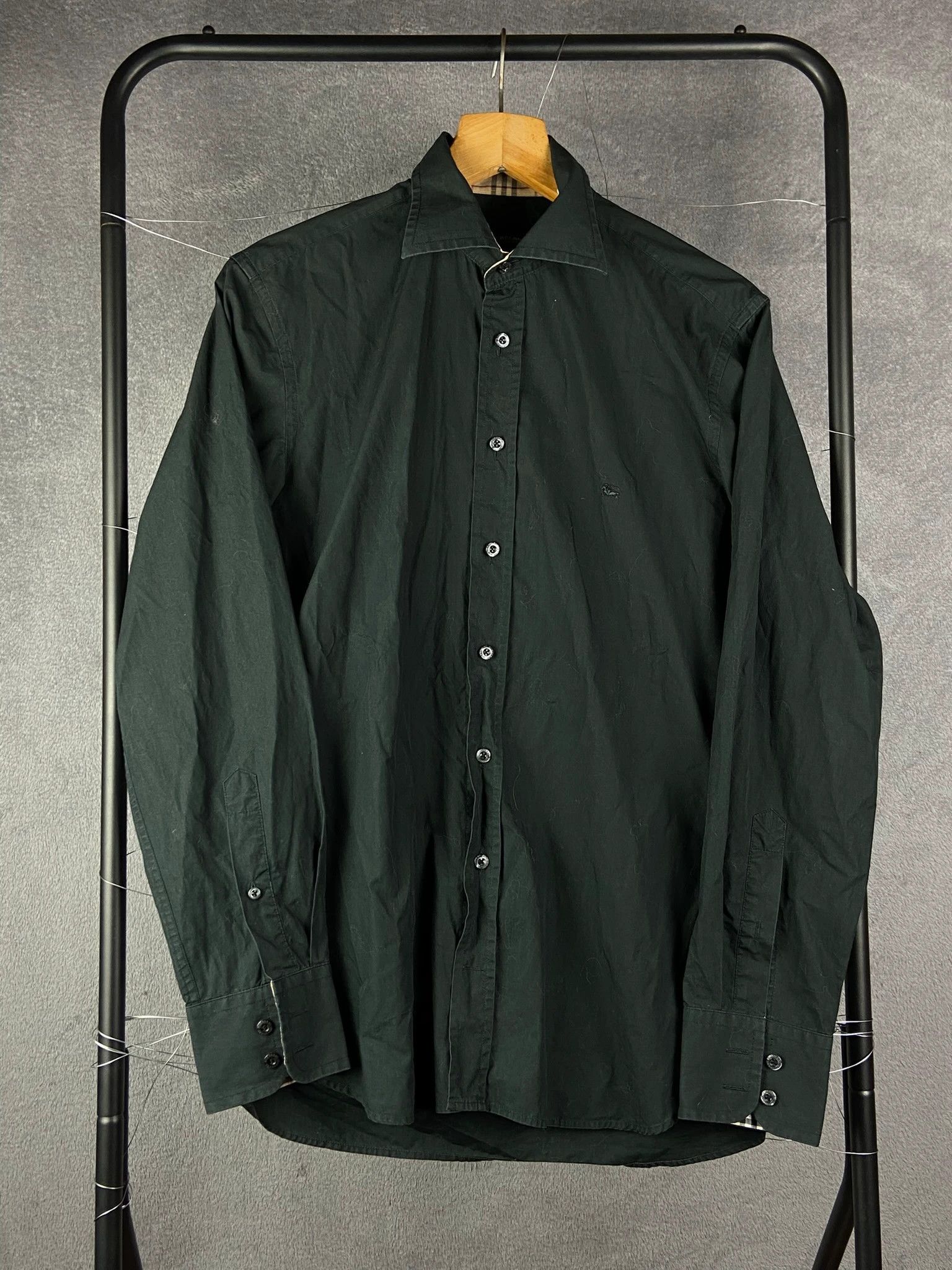 Burberry Burberry shirt black vintage retro streetwear Size US M / EU 48-50 / 2 - 1 Thumbnail