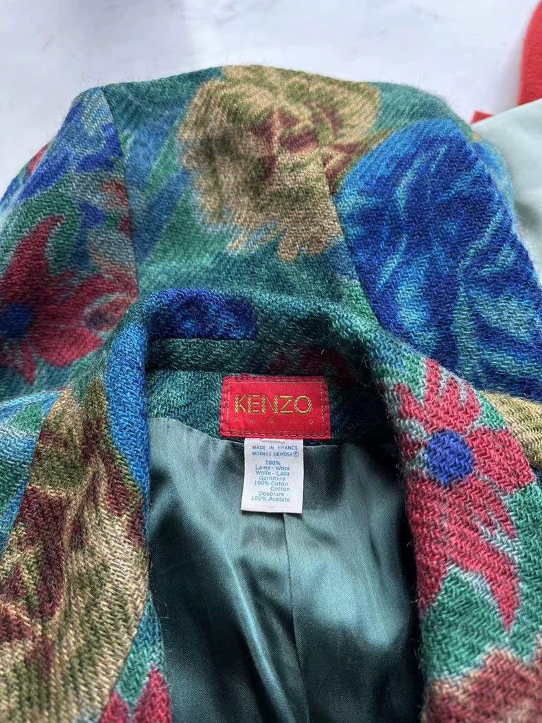 Kenzo KENZO Floral woolen woolen suit retro coat Size M / US 6-8 / IT 42-44 - 6 Thumbnail