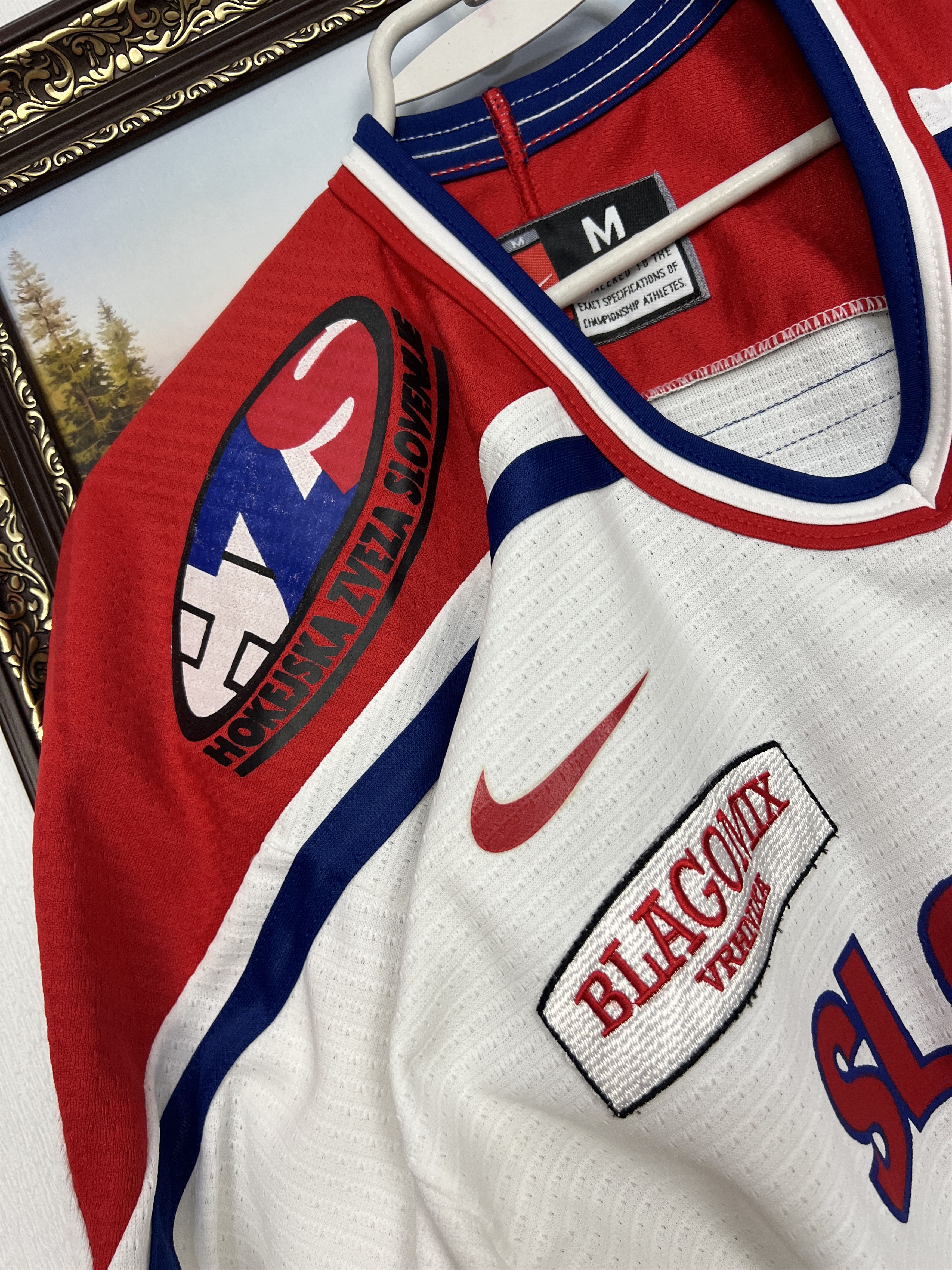 Nike Nike Slovenia Ice Hockey Match Worn Jersey National Trikot Size US M / EU 48-50 / 2 - 5 Thumbnail