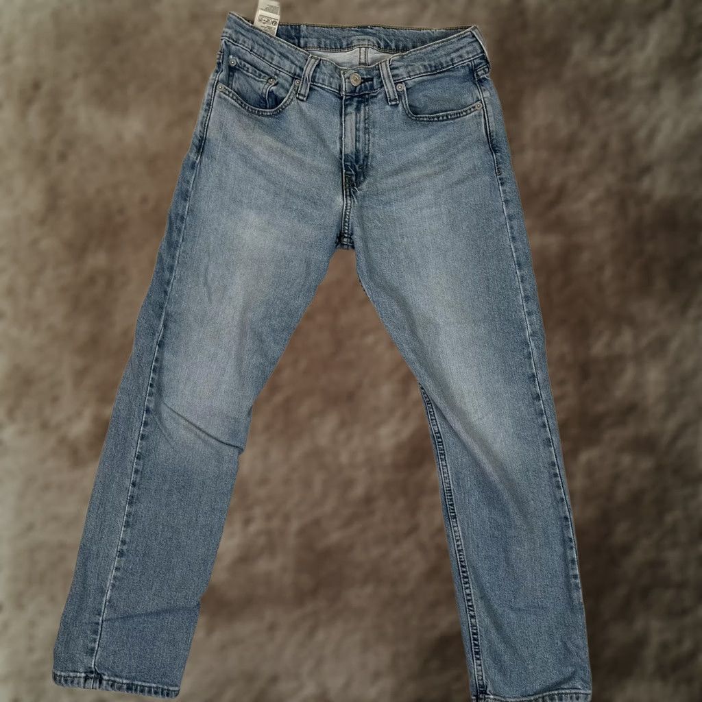 Levi's Levi's 502 Jeans Mens 29x30 Light Wash Blue Regular Taper Denim Stretch Pockets Zip 5-Pocket Size US 29 - 1 Thumbnail