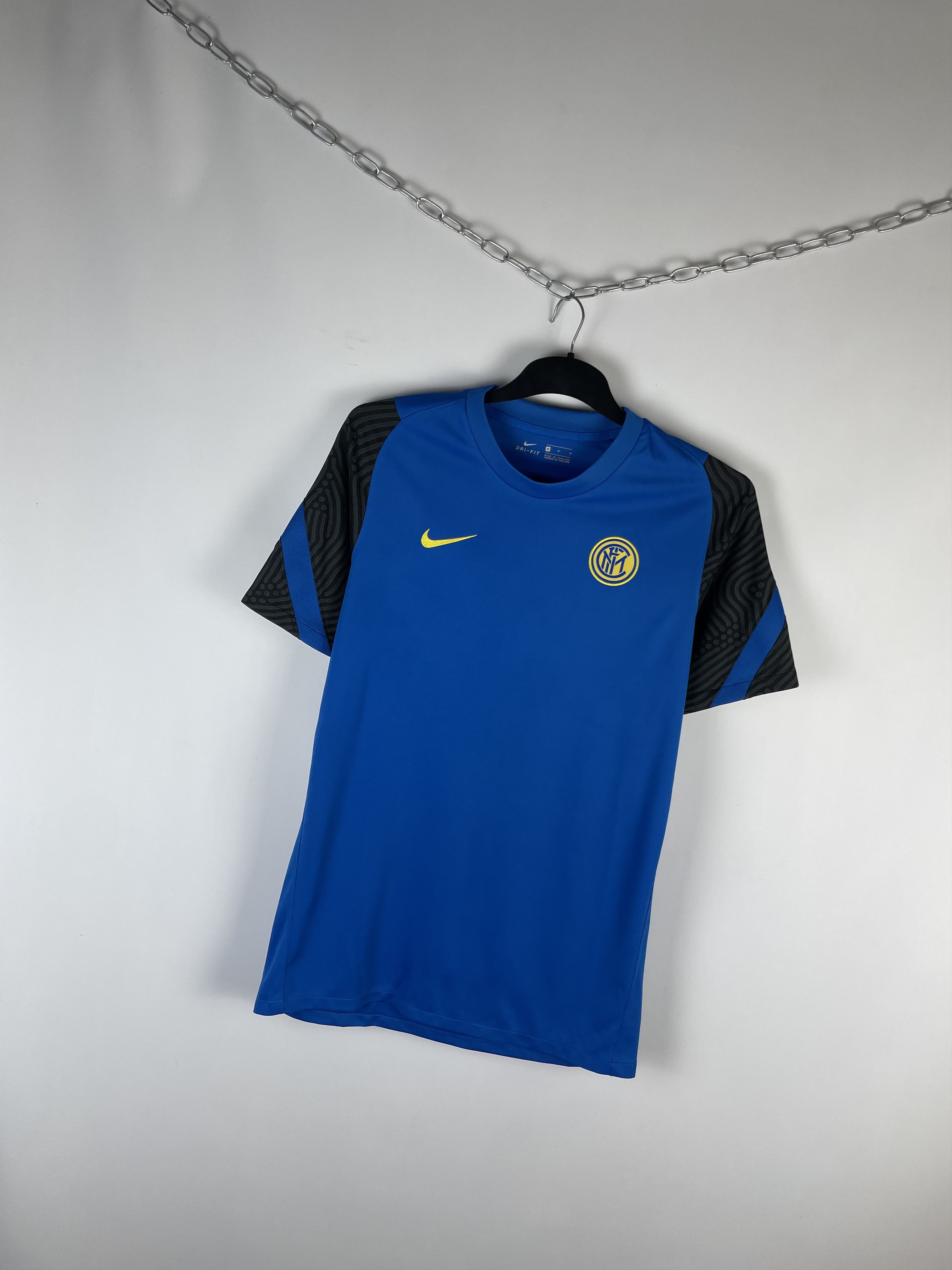 Nike × Vintage NIKE INTER MILAN SOCCER JERSEY BLOCKCORE TEE Size US M / EU 48-50 / 2 - 2 Thumbnail