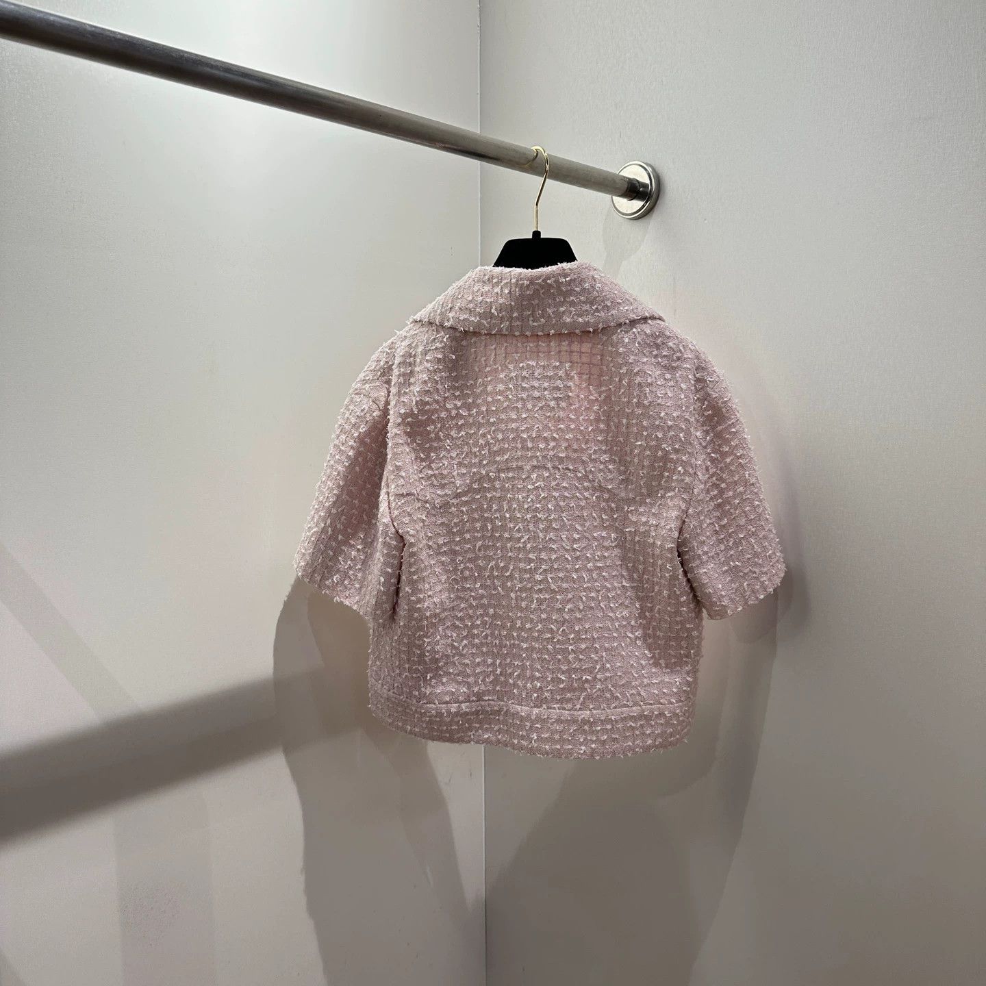 Chanel Chanel may801 24p Pink Tweed Short-Sleeve Jacket Women's 38 Size S / US 4 / IT 40 - 2 Thumbnail