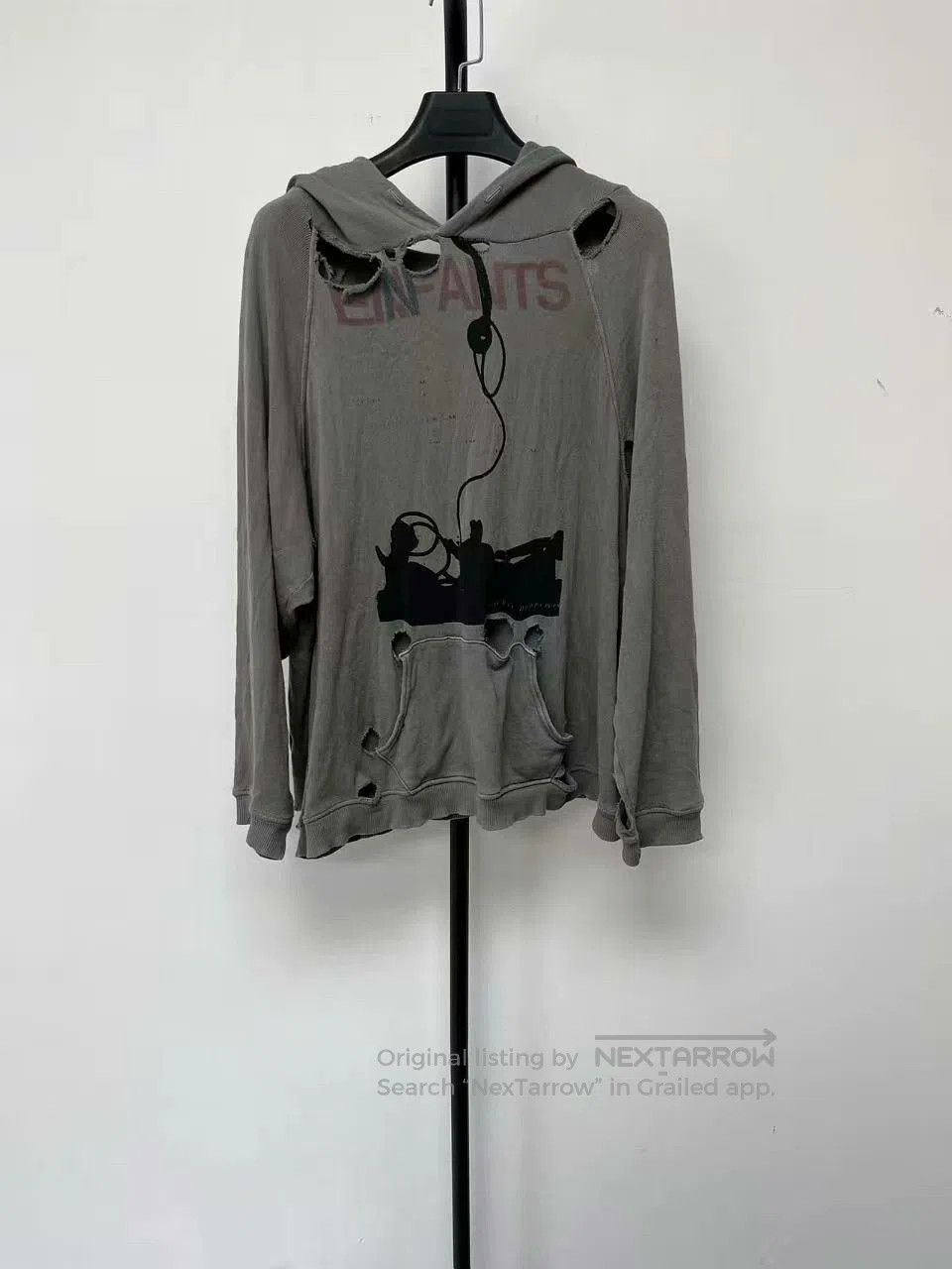 Enfants Riches Deprimes Enfants Riches Deprimes ERD Gray Phone Hoodie. Size US XXL / EU 58 / 5 - 1 Thumbnail