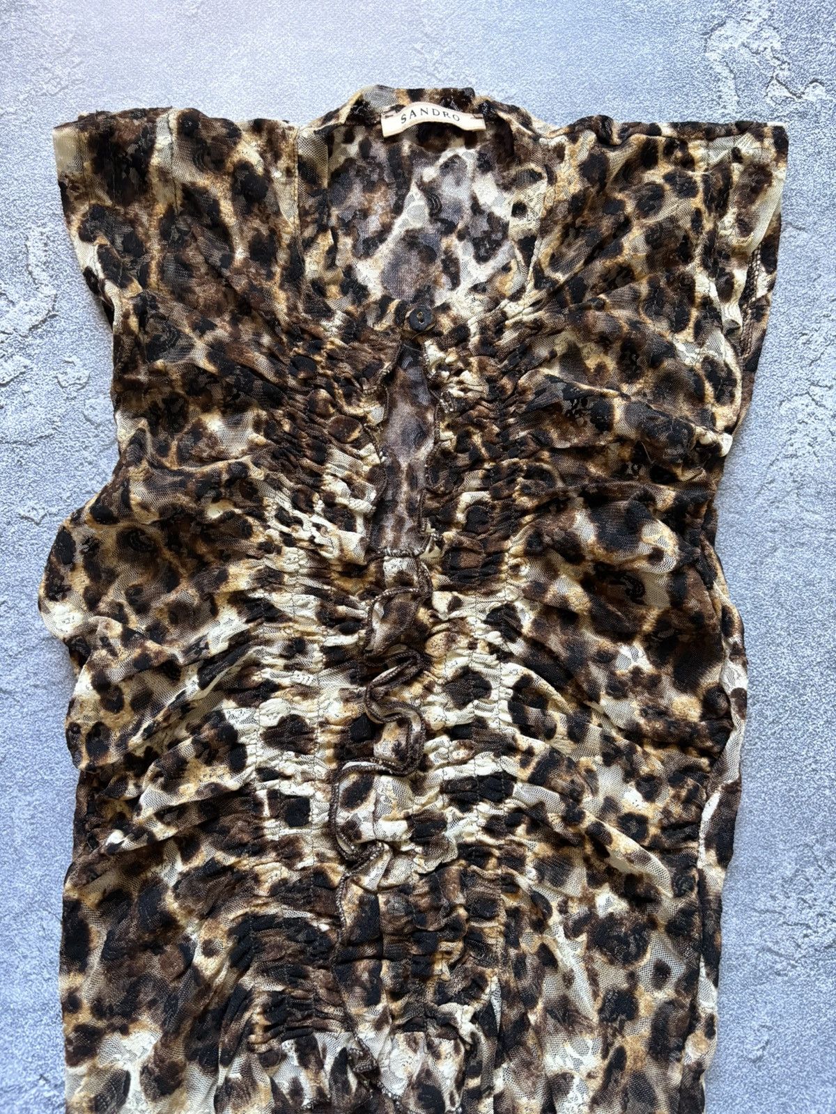 Roberto Cavalli Crazy Vintage Roberto Cavalli Style Sandro Leopard Mesh Top Size S / US 4 / IT 40 - 6 Thumbnail