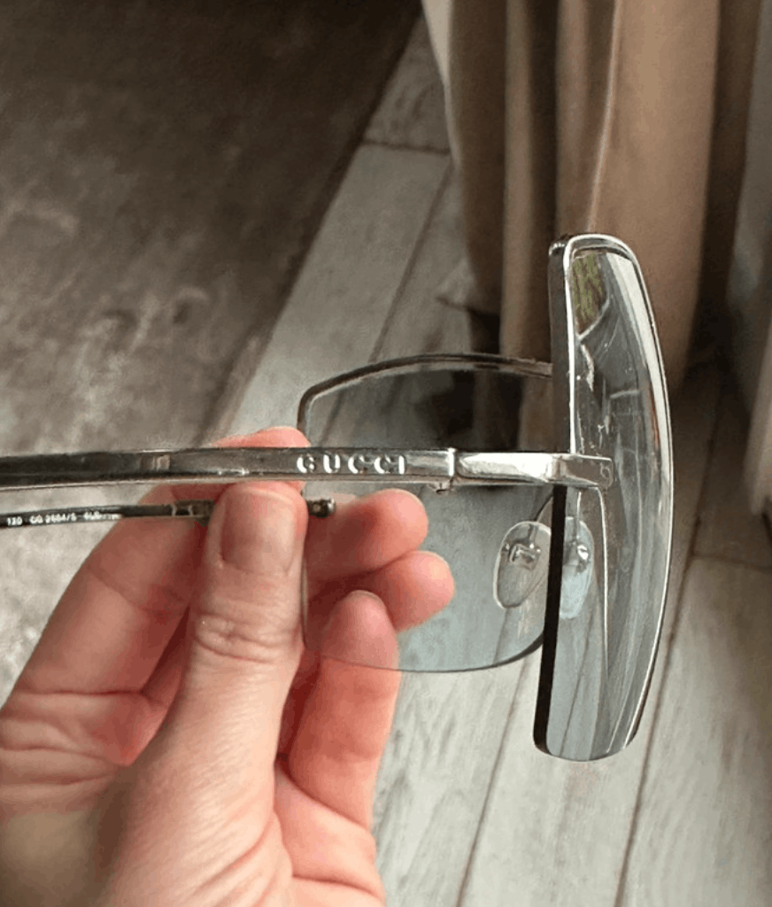 Gucci × Tom Ford × Vintage GUCCI Sunglasses Shield Rimless 90s Wrap GG2684 Size ONE SIZE - 4 Thumbnail