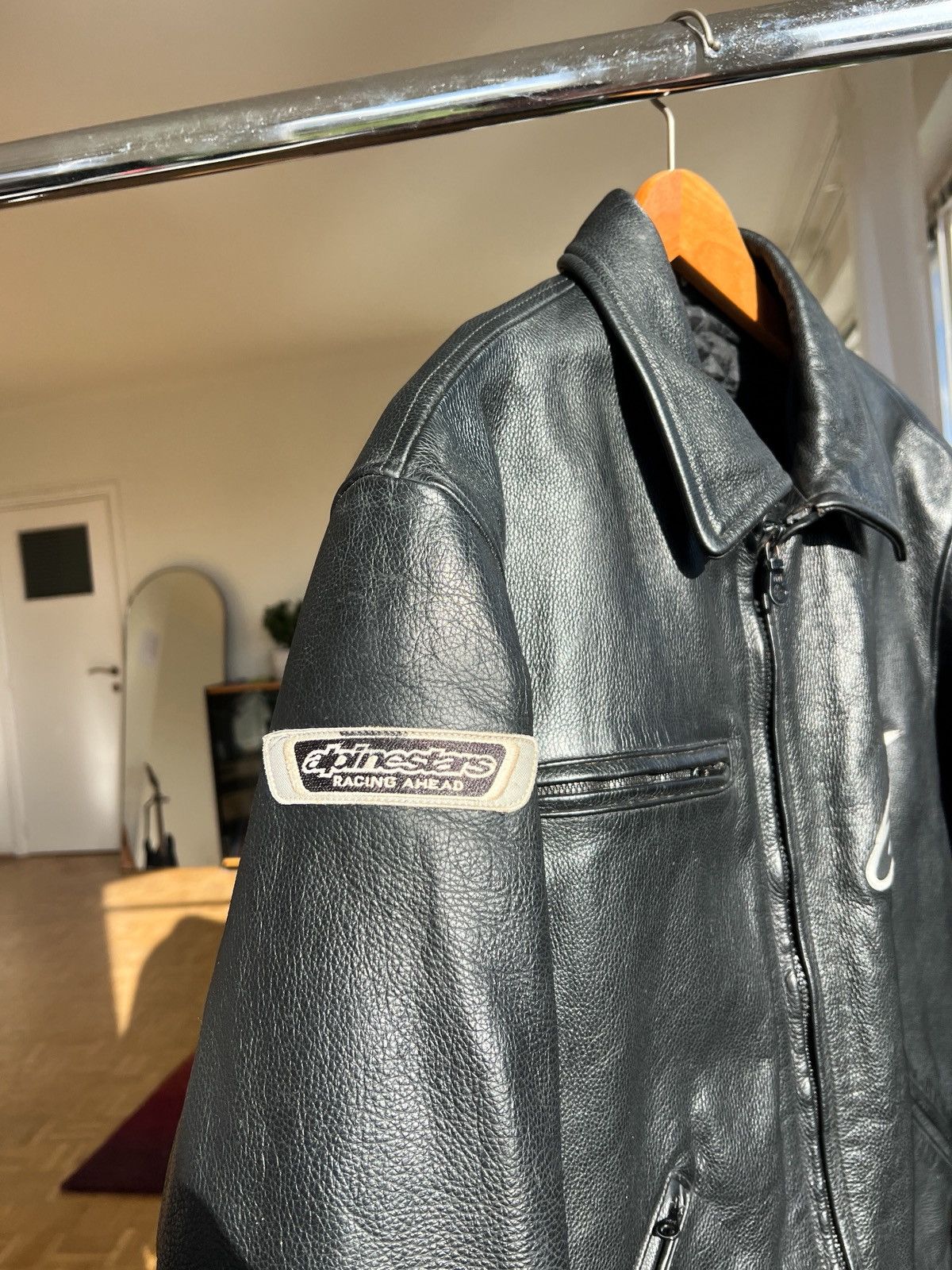 Alpinestars Alpinestars Leather Jacket | Classic Black Racing Edition Size US XL / EU 56 / 4 - 4 Thumbnail