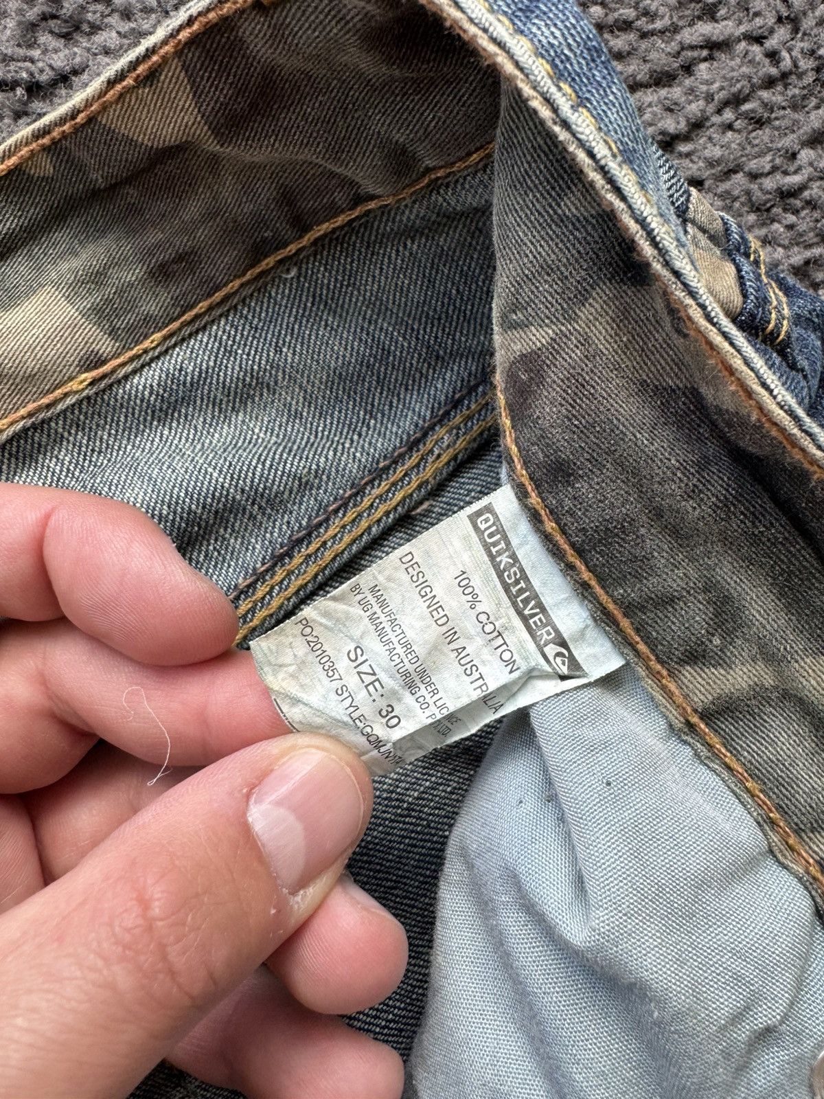 Quiksilver × Vintage Vintage Quiksilver usa Faded Denim Jeans Y2K Style Size US 30 / EU 46 - 9 Thumbnail