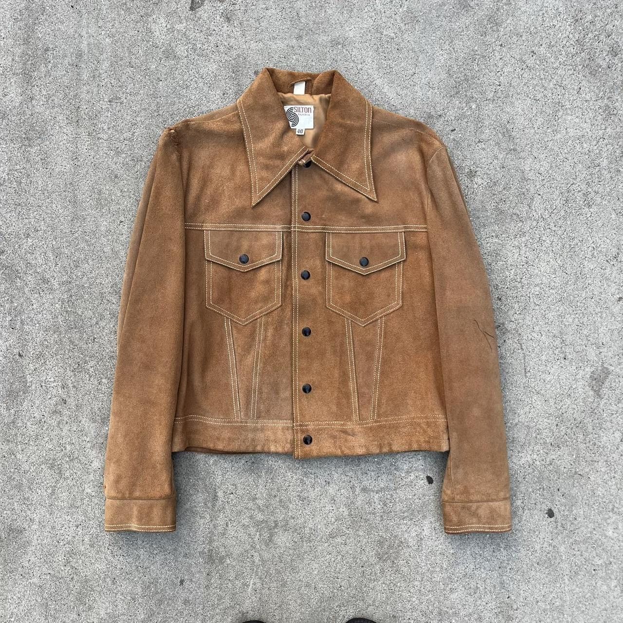 Vintage Vintage 1970s tan Stilton California suede trucker jacket Size US M / EU 48-50 / 2 - 1 Thumbnail