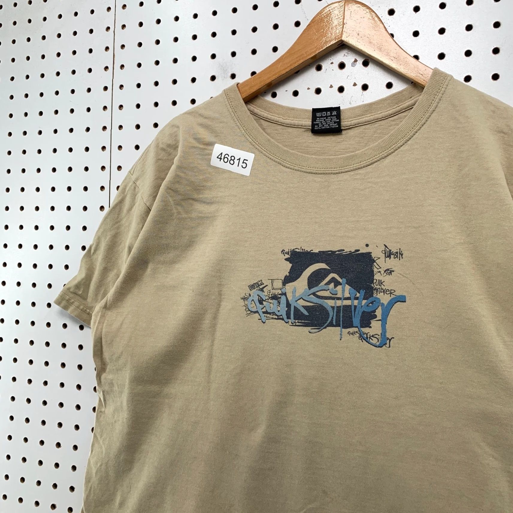 Quiksilver VINTAGE Quiksilver T-Shirt Mens L Beige Beach Surf 90s Tee Womens? Size US L / EU 52-54 / 3 - 4 Thumbnail