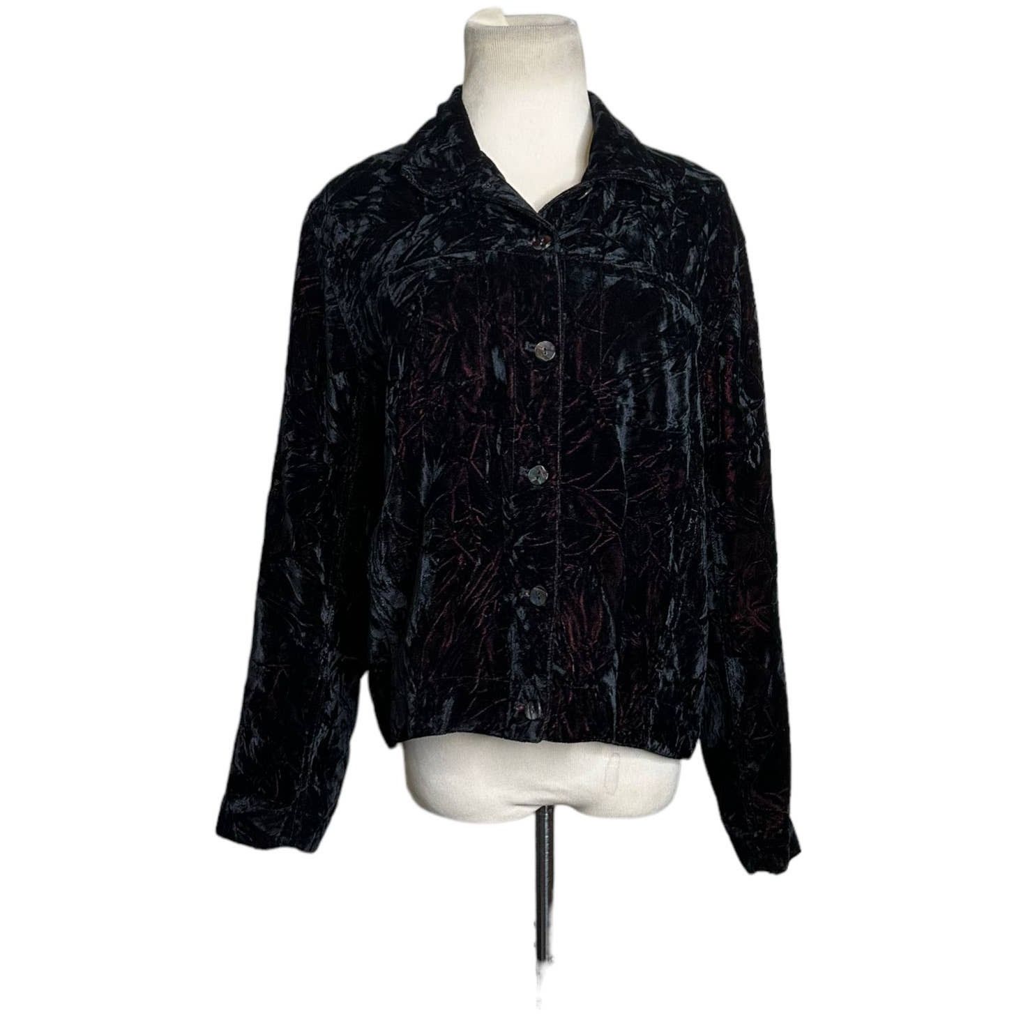Chicos Chico's Design crushed velvet button jacket size 1 - M Size M / US 6-8 / IT 42-44 - 1 Thumbnail
