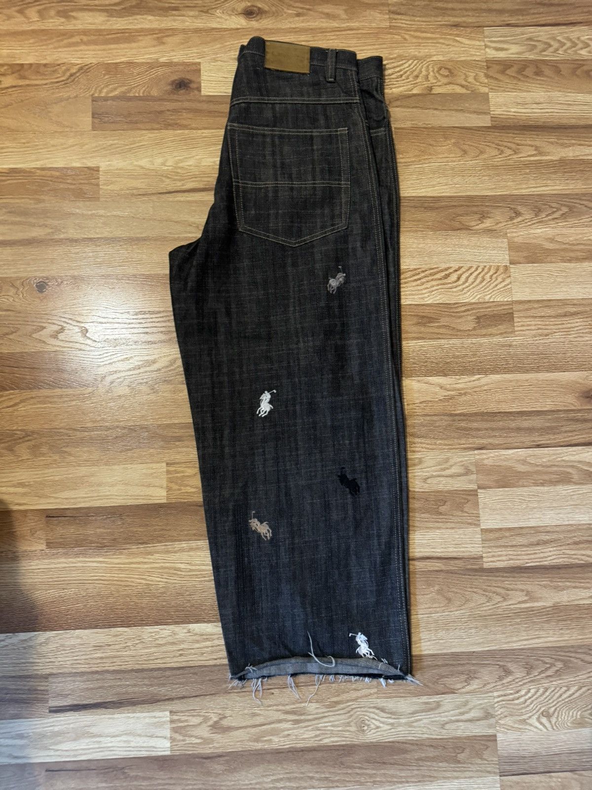 Polo Ralph Lauren × Vintage Baggy Y2K Polo Jeans w/ All-Over-Pony Embroidery Size US 34 / EU 50 - 7 Thumbnail