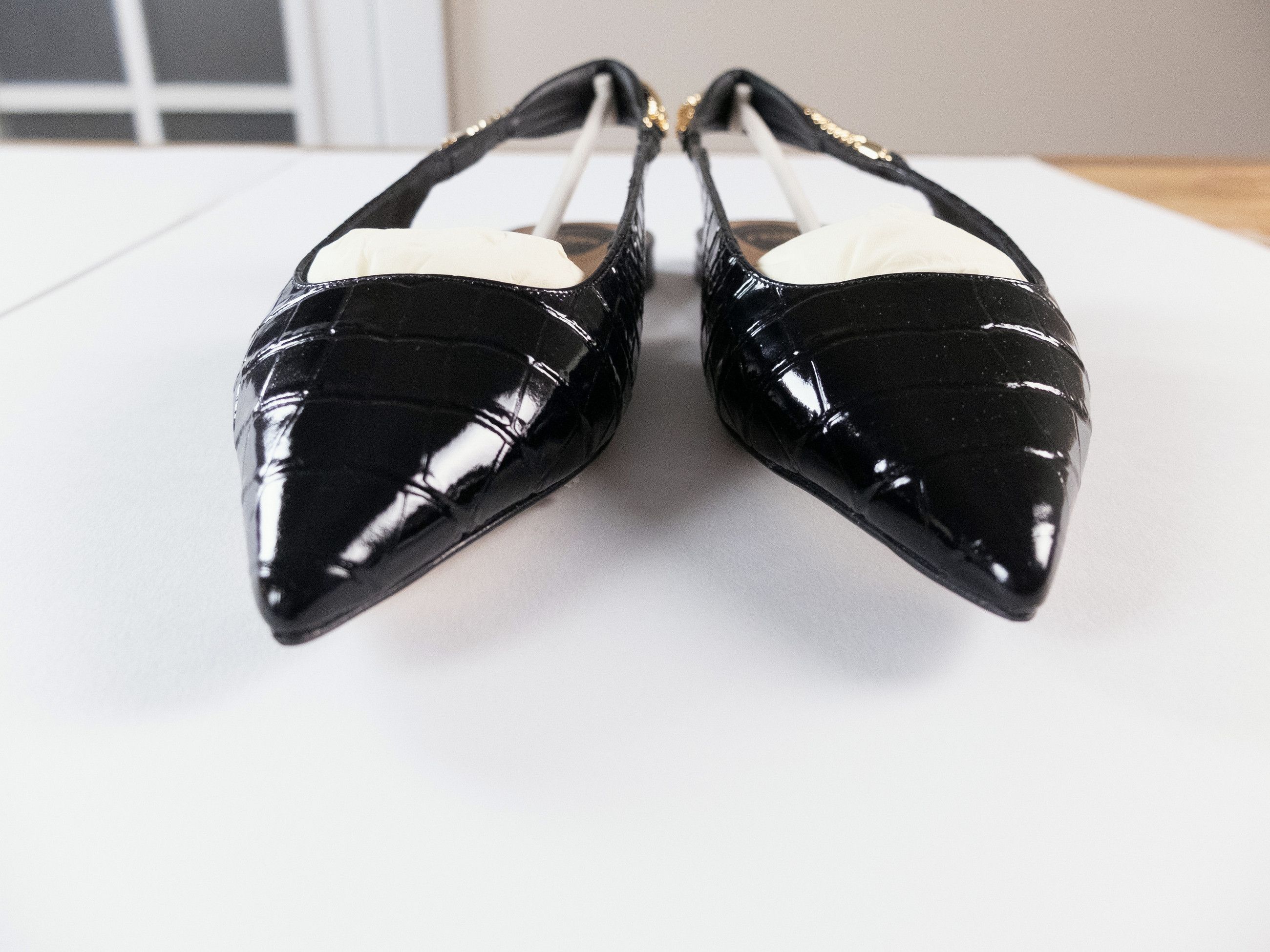Fendi FENDI Colibri Lite black leather slingback flat shoes 7 37 Size US 7 / IT 37 - 5 Thumbnail