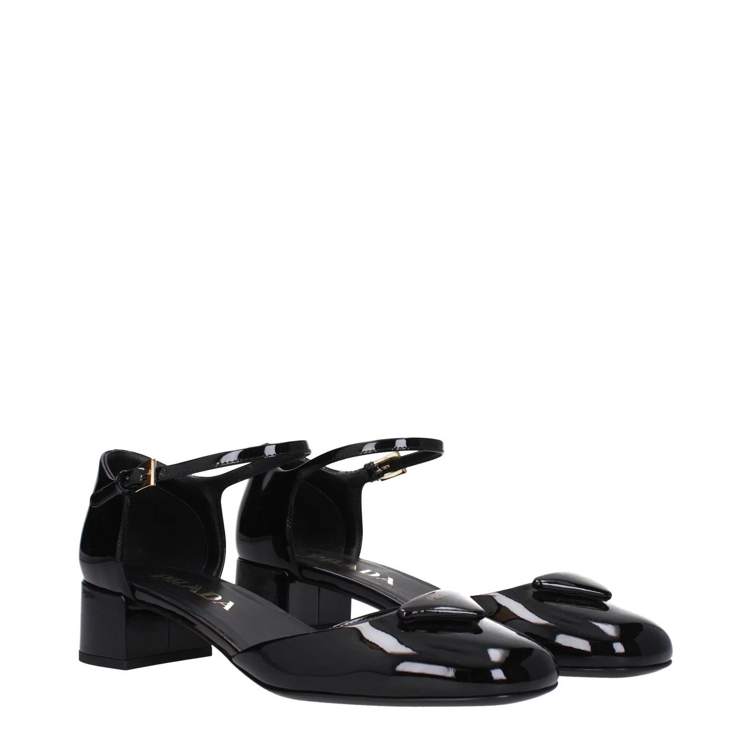 Prada ob1o1e1124 Patent Leather Sandals in Black Size US 8 / IT 38 - 2 Thumbnail