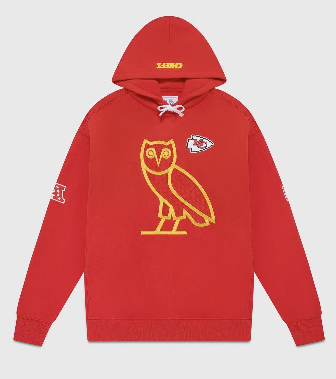 image of Drake x Nfl Ovo X Nfl X Kansas City Chiefs OG Hoodie in Red, Men's (Size Large)