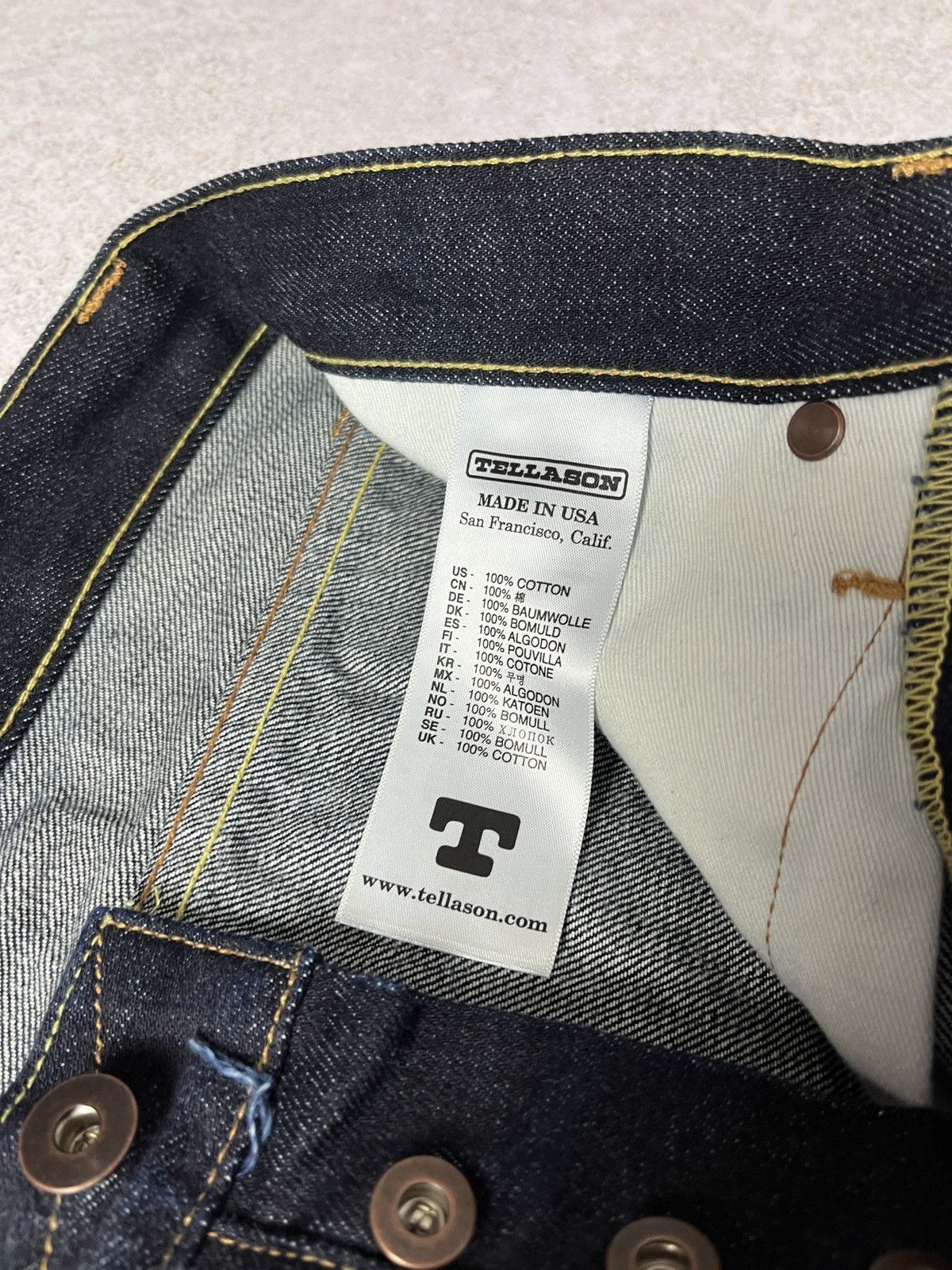 Tellason Tellason White Oak Cone Denim Slim Straight Selvedge Jeans Size US 28 / EU 44 - 8 Thumbnail