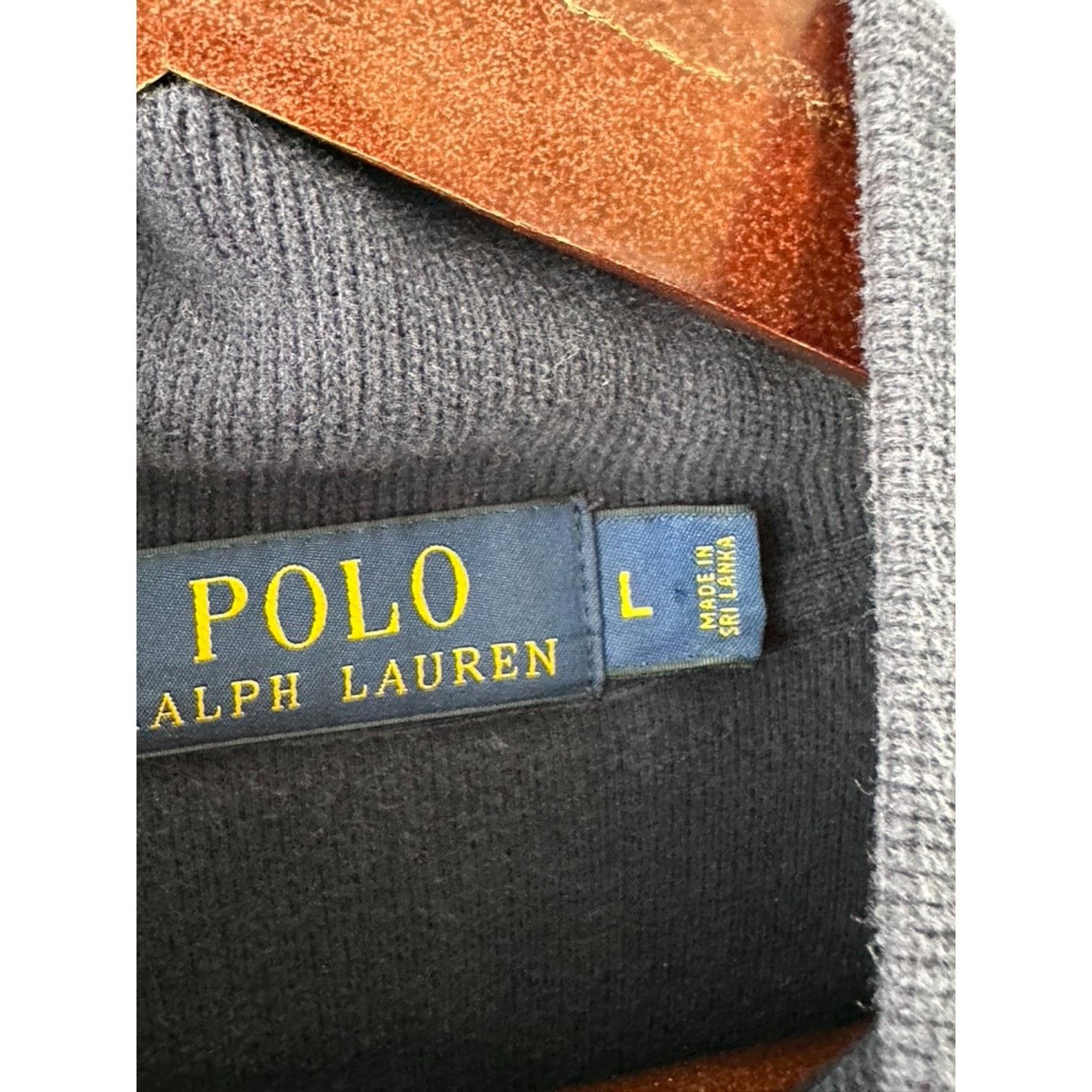Ralph Lauren Polo Ralph Lauren Navy 1/4 Zip Cotton Knit Pullover Sweater Size US L / EU 52-54 / 3 - 4 Thumbnail
