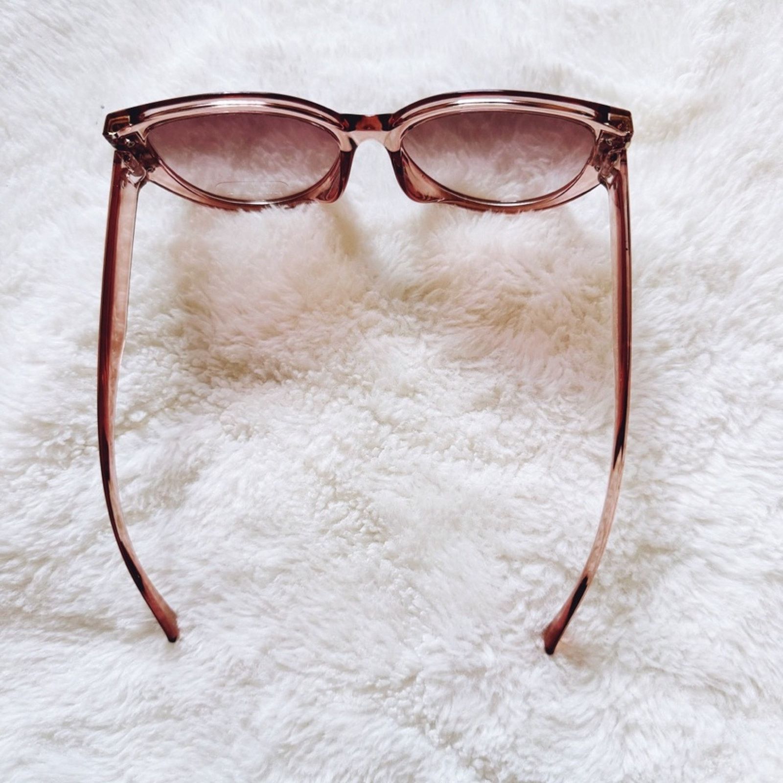 Other Rosy Clear Pink Cat Eye Oversized Sunglasses Size ONE SIZE - 8 Thumbnail