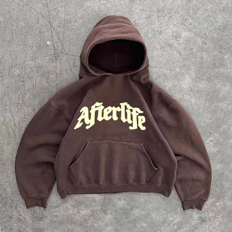 Japanese Brand × Vintage Brown washed vintage letter print cotton hoodie Size US M / EU 48-50 / 2 - 1 Thumbnail