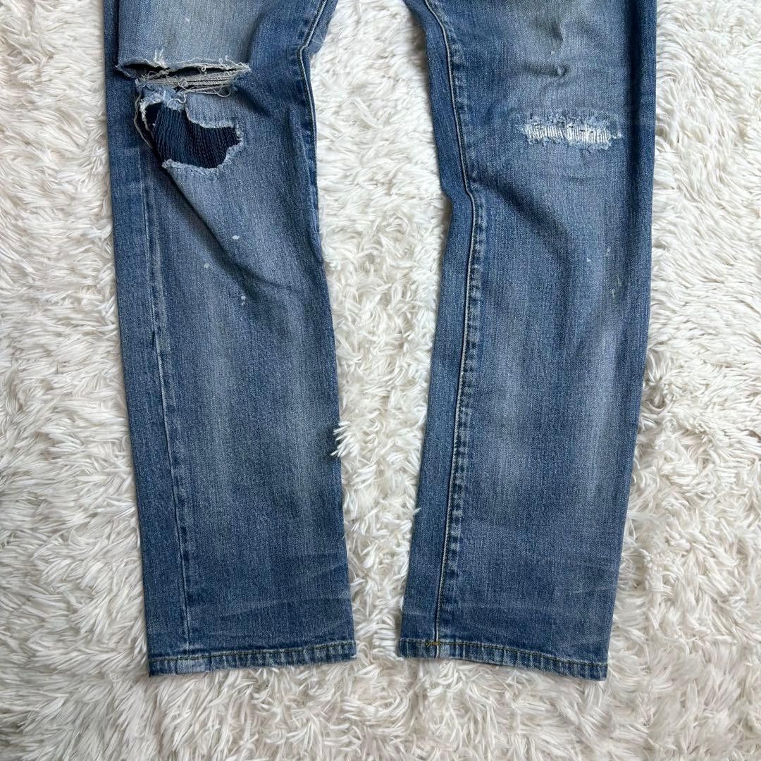 Number (N)ine Repaired Distressed Denim Size US 35 - 3 Thumbnail