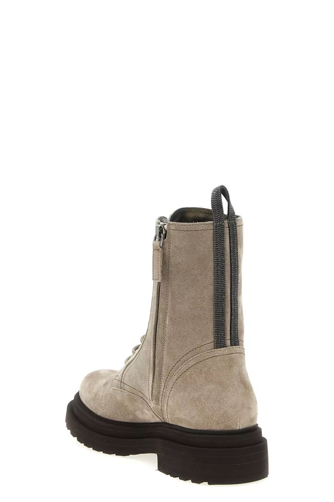 Brunello Cucinelli BRUNELLO CUCINELLI Monile Gray Suede Combat Boots Size US 10 / IT 40 - 3 Thumbnail