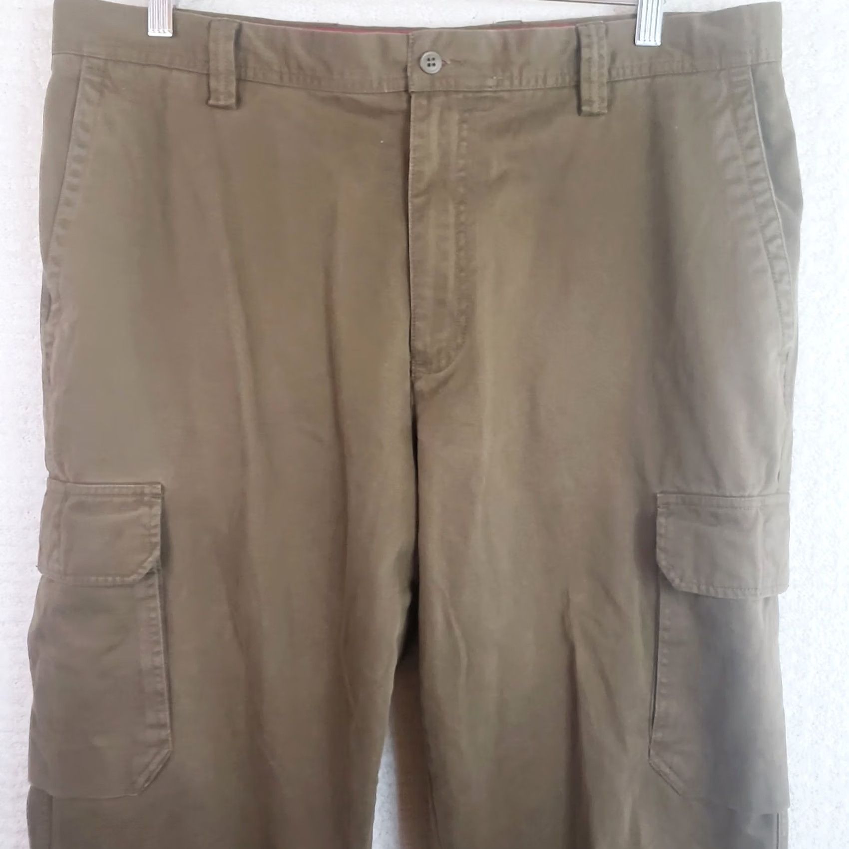 Dockers DOCKERS Men Cargo Pants Brown Flat Front 38x27 Relaxed Straight Pockets Workwear Casual Jeans/Chino Style Size US 38 / EU 54 - 2 Thumbnail
