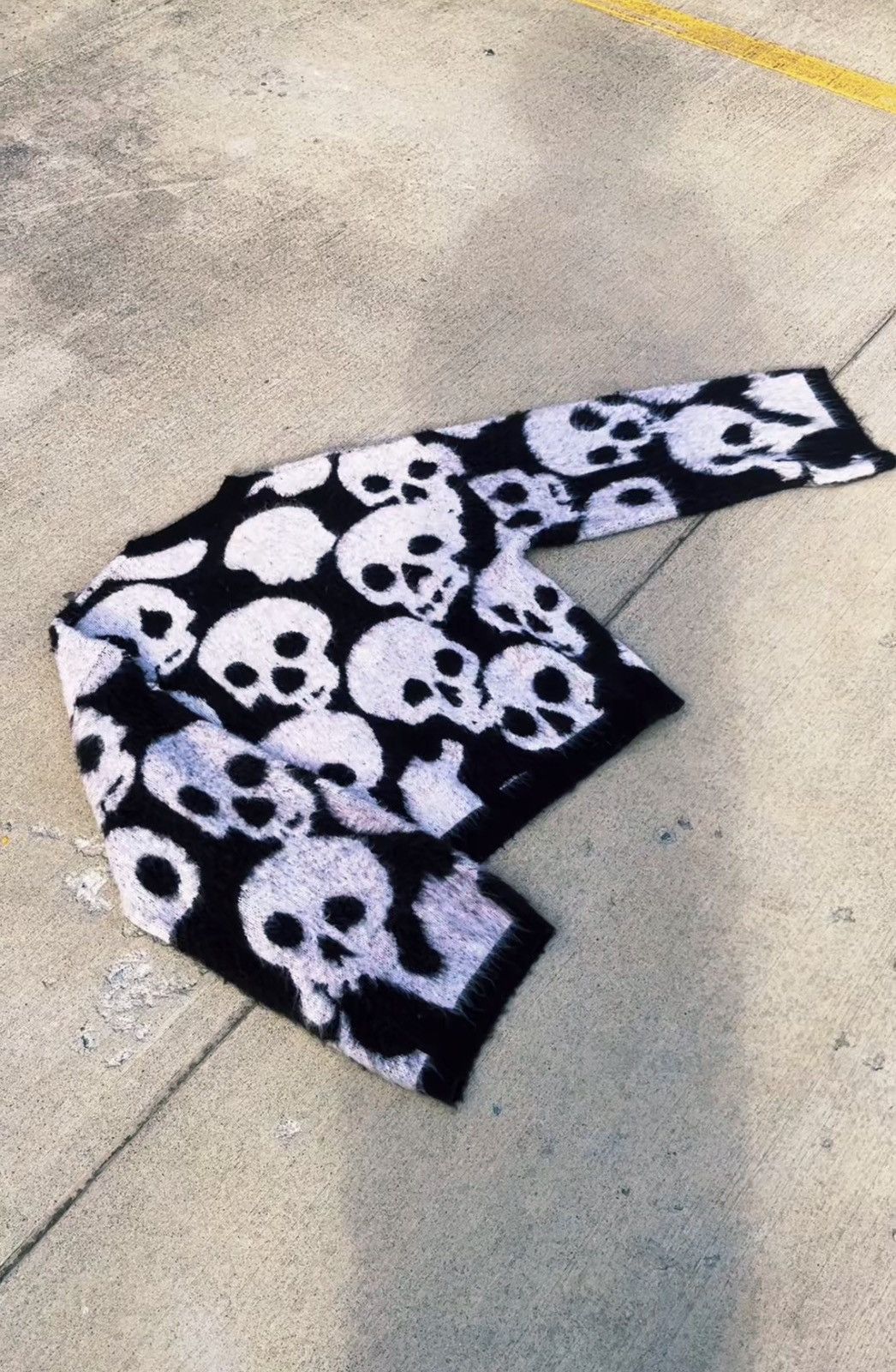 Designer × If Six Was Nine KILLHAVOC cropped skull mohair sweater Size US M / EU 48-50 / 2 - 5 Thumbnail