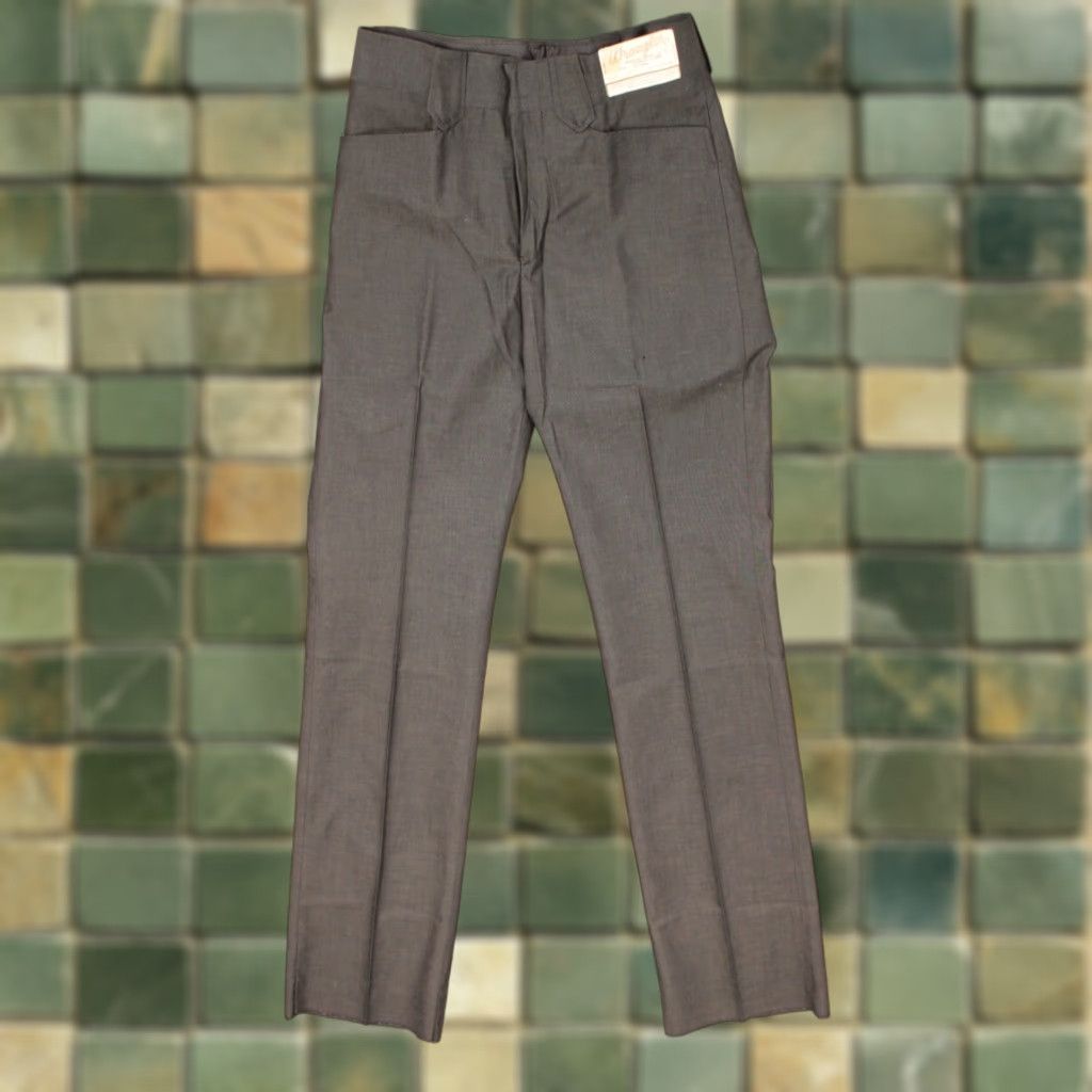 Wrangler VINTAGE Wrangler Western Pants 28W 60s 1960s NOS Dark blue/green Cotton/polyester flare leg Mens Size US 28 / EU 44 - 1 Thumbnail