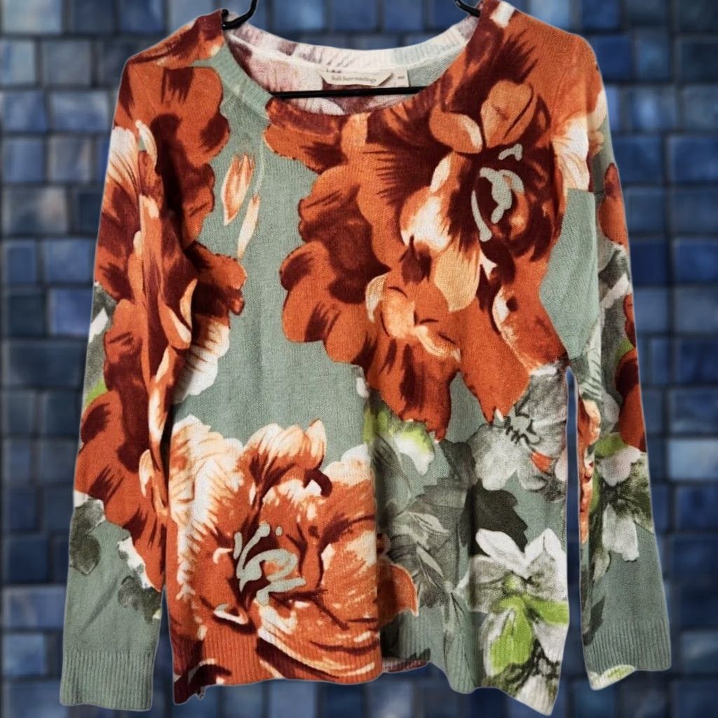 Soft Surroundings Soft Surroundings Sweater Womens PXS Hallerbos Floral Super Petite Size XS / US 0-2 / IT 36-38 - 1 Thumbnail