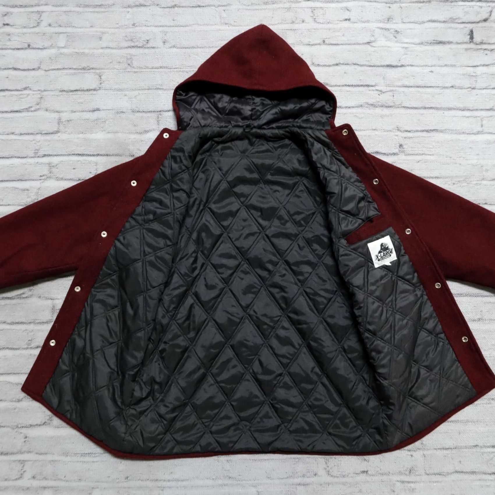 X-LARGE VINTAGE X-Large Los Angeles Wool Parka Jacket M Maroon Parka Mens Size US M / EU 48-50 / 2 - 7 Thumbnail