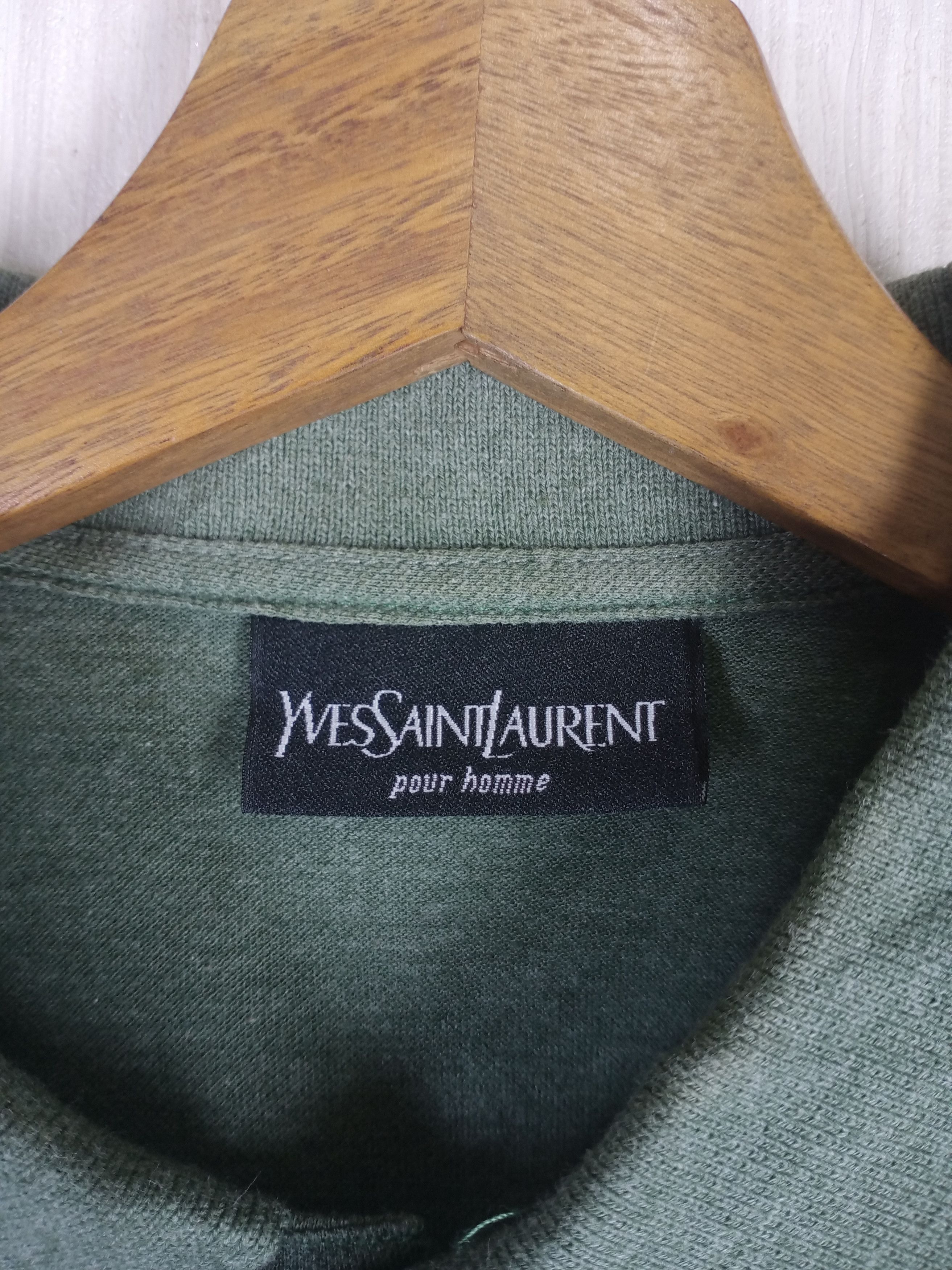 Yves Saint Laurent Vintage Yves Saint Laurent Pour Homme Long Sleeve Polo Shirt Size US M / EU 48-50 / 2 - 5 Thumbnail