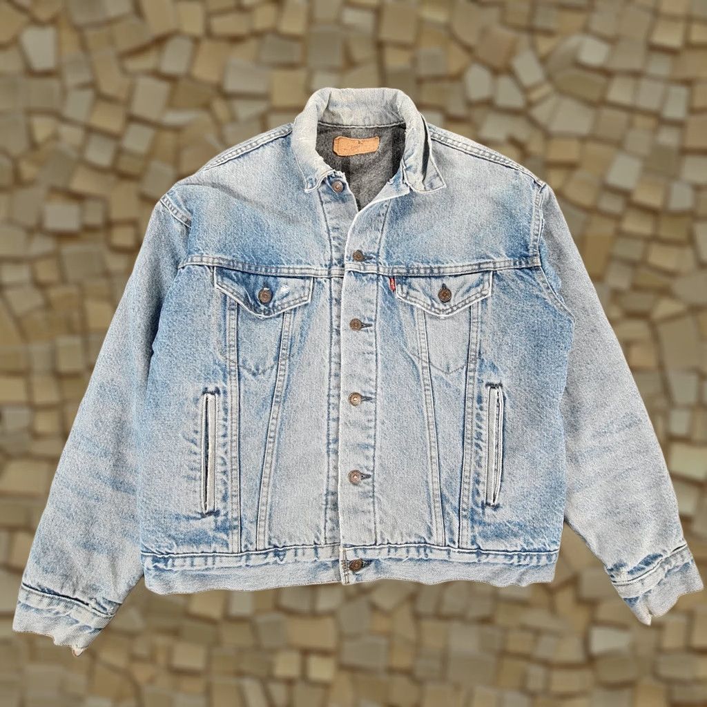 Levi's VINTAGE Levi's Denim Jacket Men Blue Medium Lined 80s Trucker Pocket USA 80s Mens Jeans Jacket Size US M / EU 48-50 / 2 - 1 Thumbnail