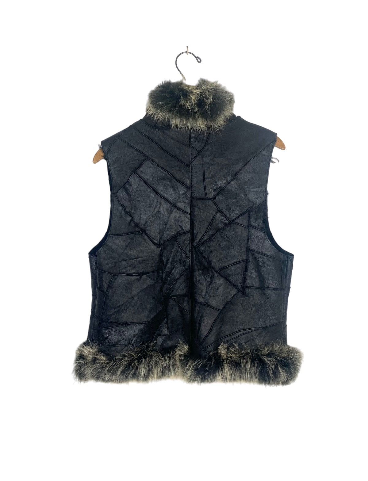 Japanese Brand Rare‼️ Faux Fur Fox Gilet Sheep Leather Size S / US 4 / IT 40 - 6 Thumbnail