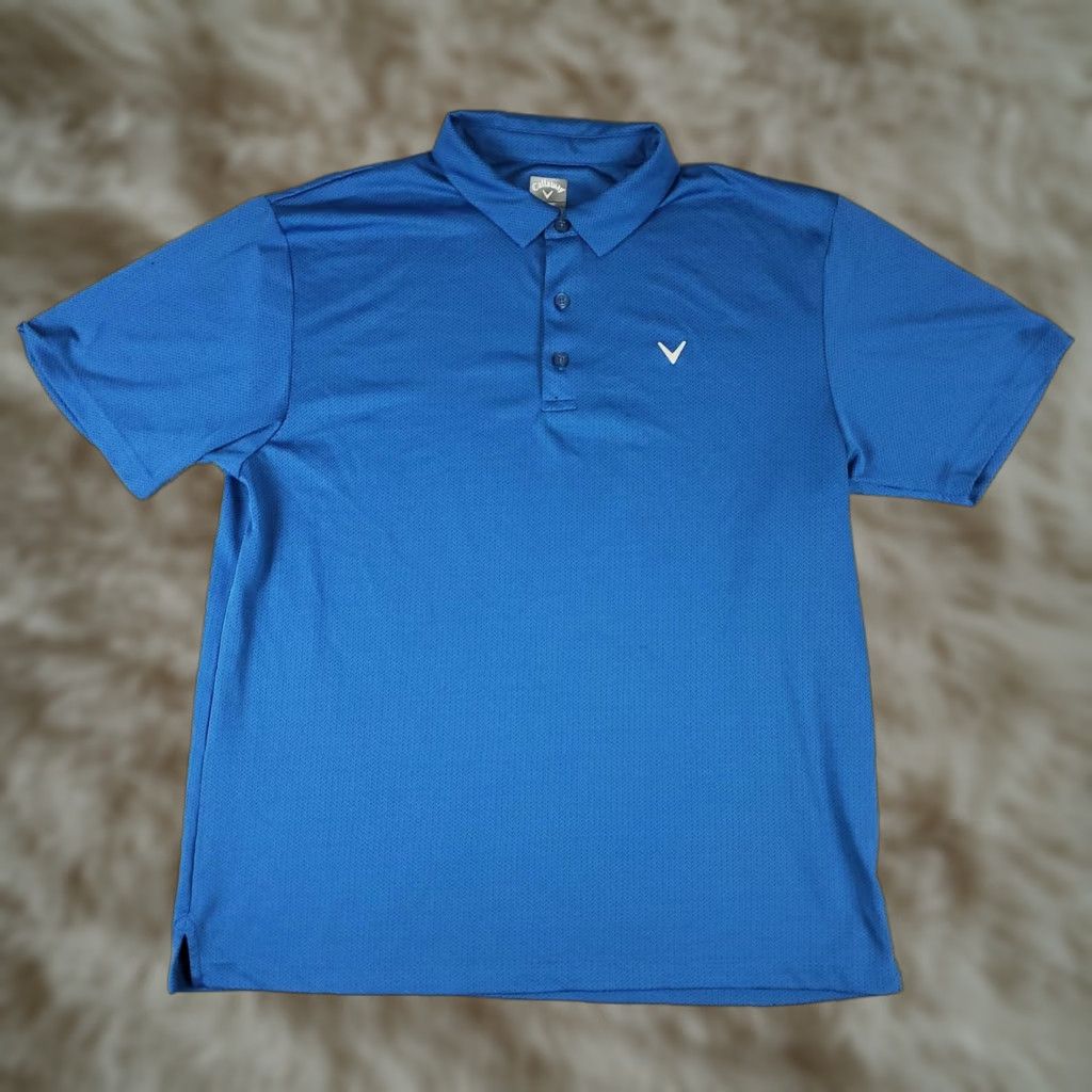 Callaway Callaway Polo Shirt Mens XL Blue Opti-Dri Golf Performance Short Sleeve Lightweight Logo Geometric Size US XL / EU 56 / 4 - 1 Thumbnail