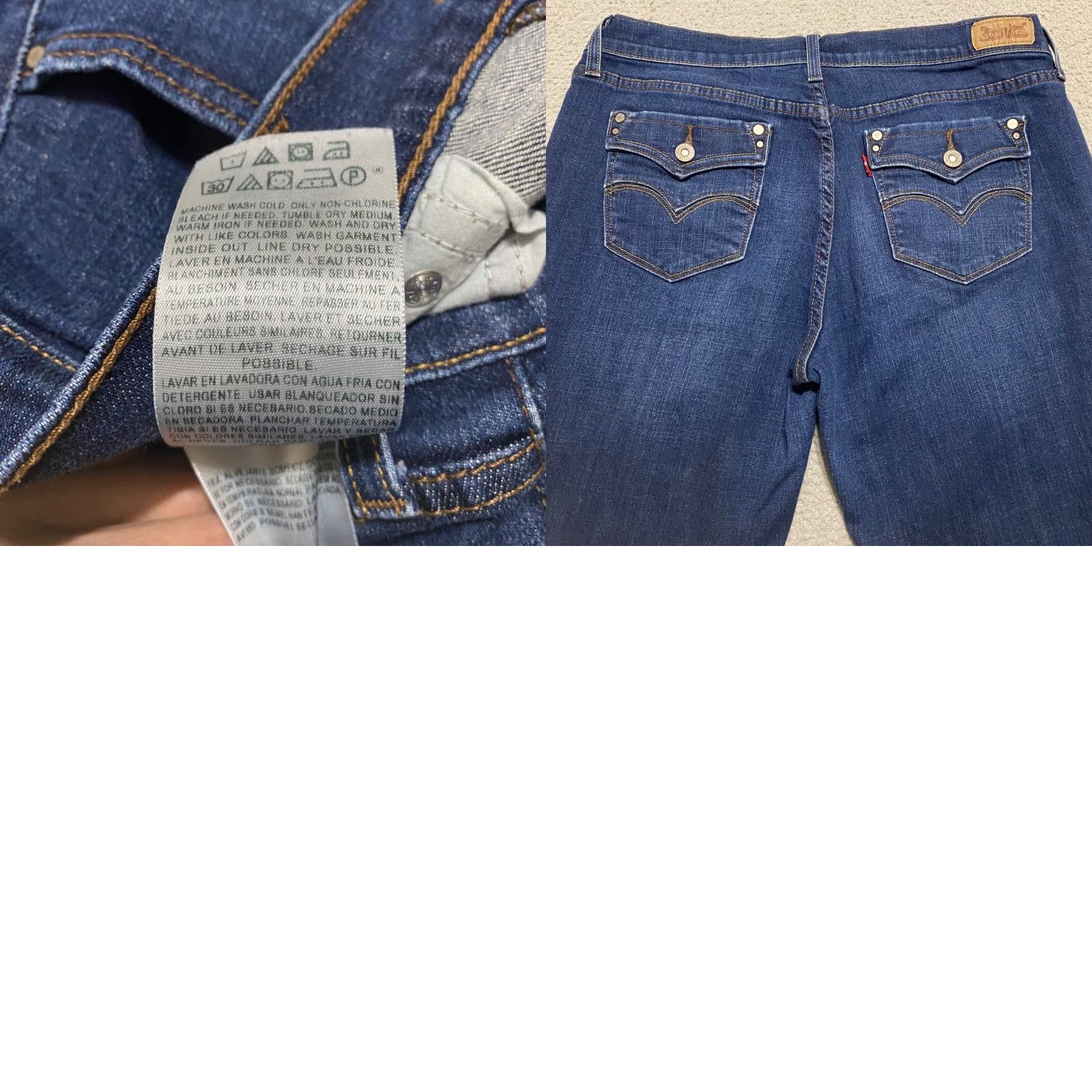 Levi's Levi's 505 Jeans Blue Denim Dark Wash Straight Leg Mid Rise Womens Size 32 Inseam 30 Regular Size 38" / US 16 / IT 52 - 9 Thumbnail