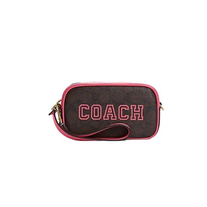 Coach Coach Women Jamie Wristlet In Signature Canvas With Varsity Size ONE SIZE - 1 Thumbnail