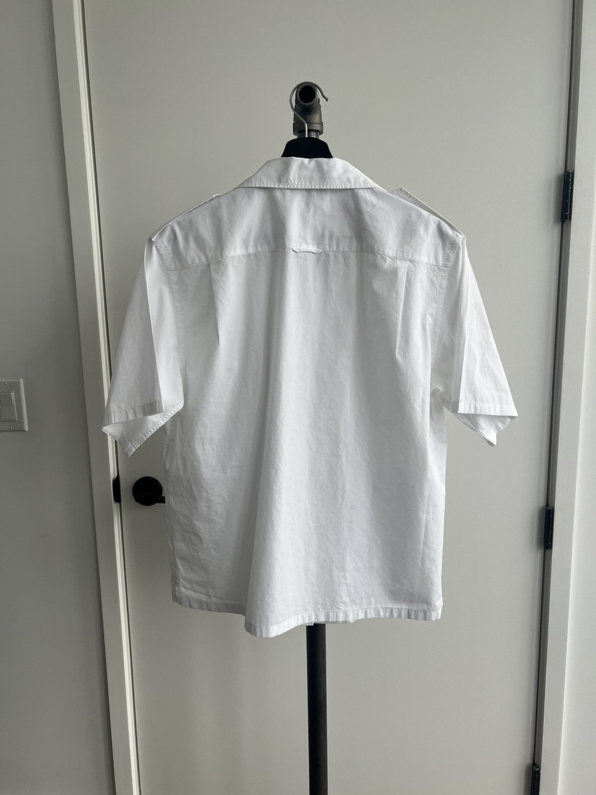 Prada White Camp Collar Officer's Shirt Size S / US 4 / IT 40 - 5 Thumbnail