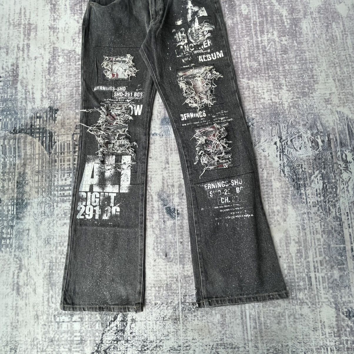 BERNINGS SHO Vintage Distress Bernings Sho Flare Bondage Punk Jeans Size US 28 / EU 44 - 4 Thumbnail