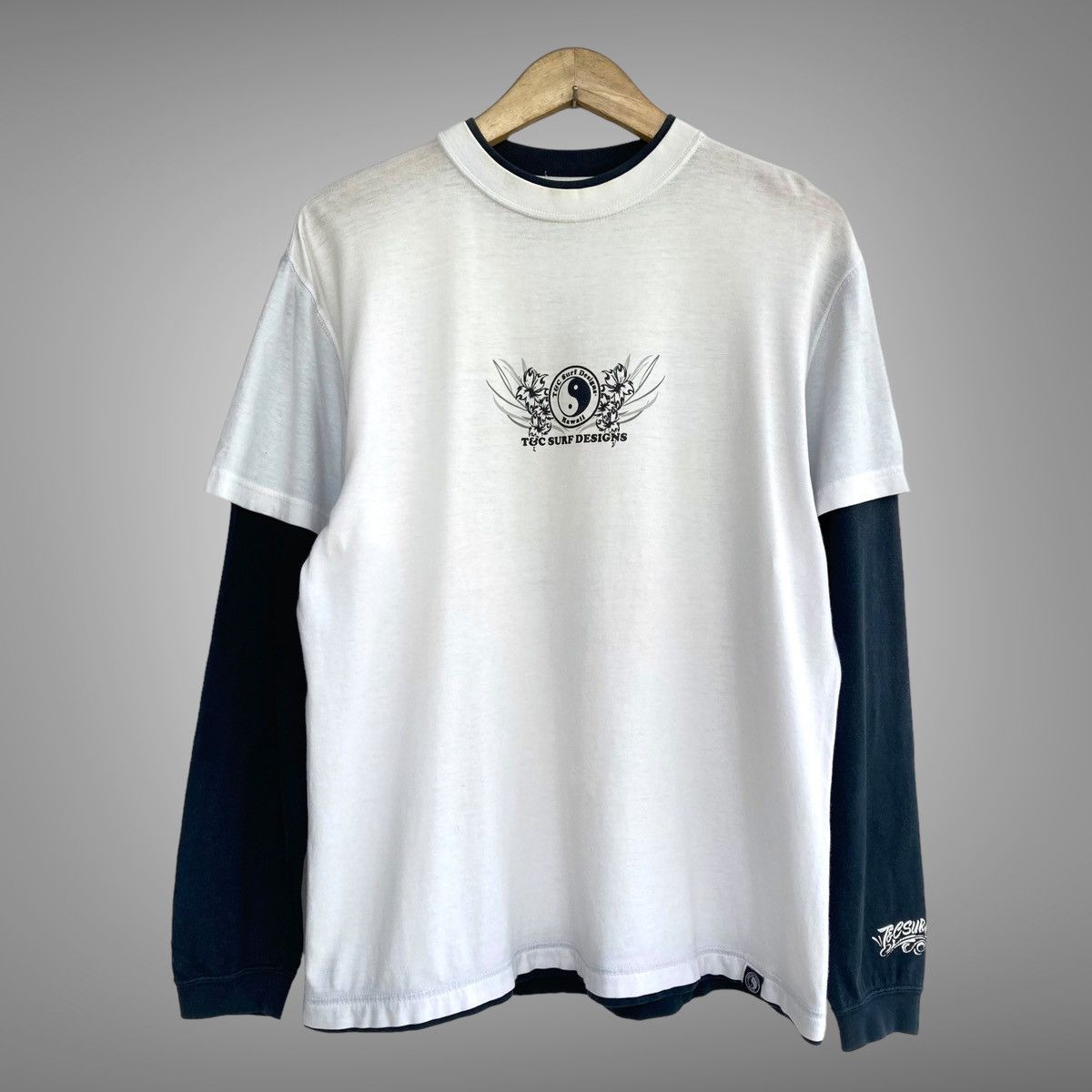 If Six Was Nine × Japanese Brand × Le Grande Bleu (L.G.B.) Double Layer Tribal T&C Surf Longsleeve Size US L / EU 52-54 / 3 - 4 Thumbnail