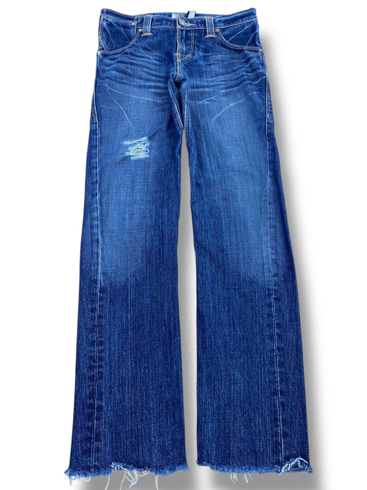 Levi’s Blue Wash Ripped Whiskered Style Skinny Jeans