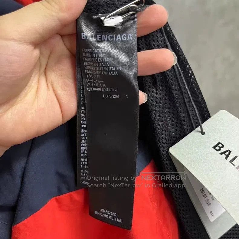 Balenciaga Balenciaga Black Red Logo Zip Jacket. Size US L / EU 52-54 / 3 - 3 Thumbnail