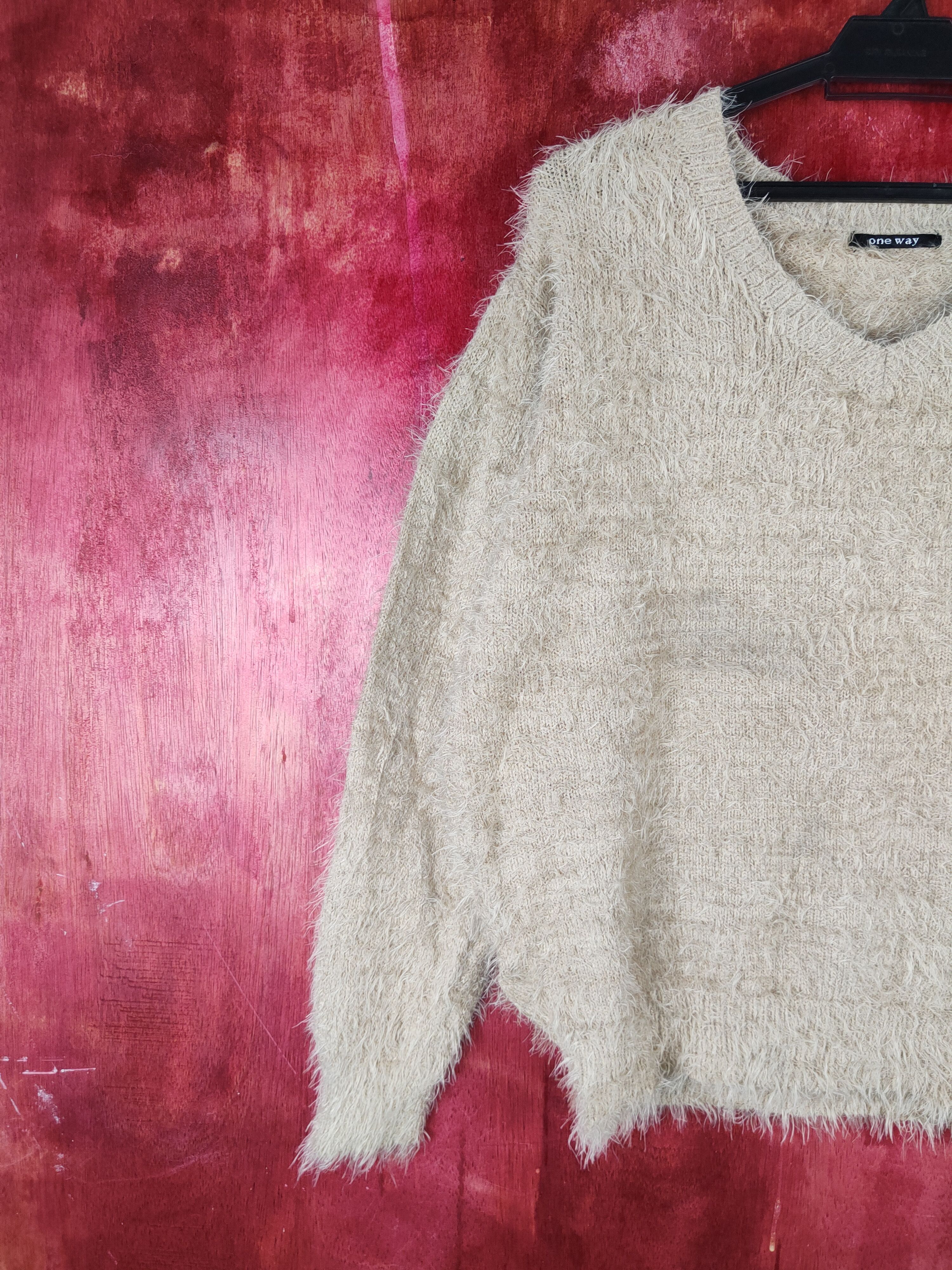 Homespun Knitwear One Way Brown Shag Shaggy Fur Mohair Knitwear #S2169 Size M / US 6-8 / IT 42-44 - 3 Thumbnail